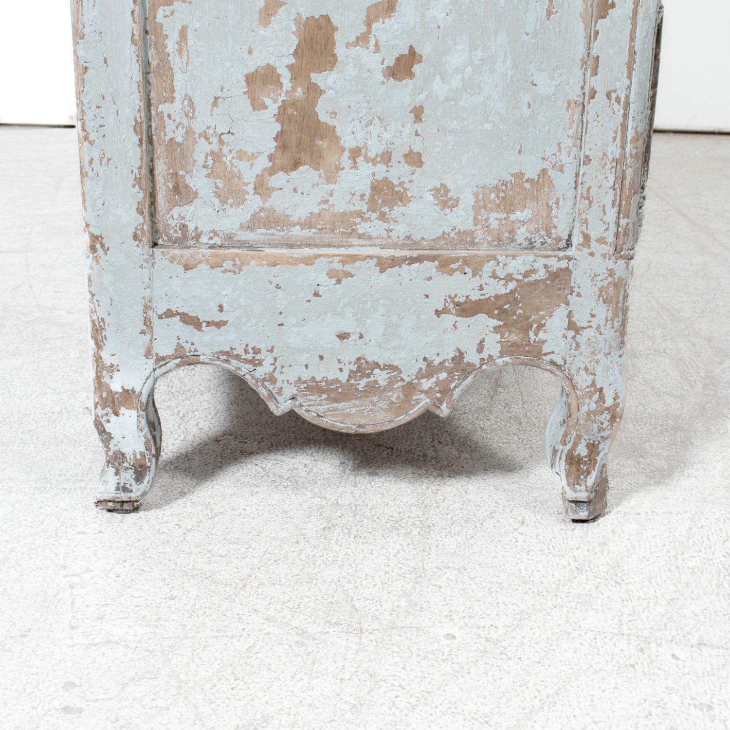 Early 19th Century French Country Louis XV Style Painted Buffet Deux Corps or Bookcase