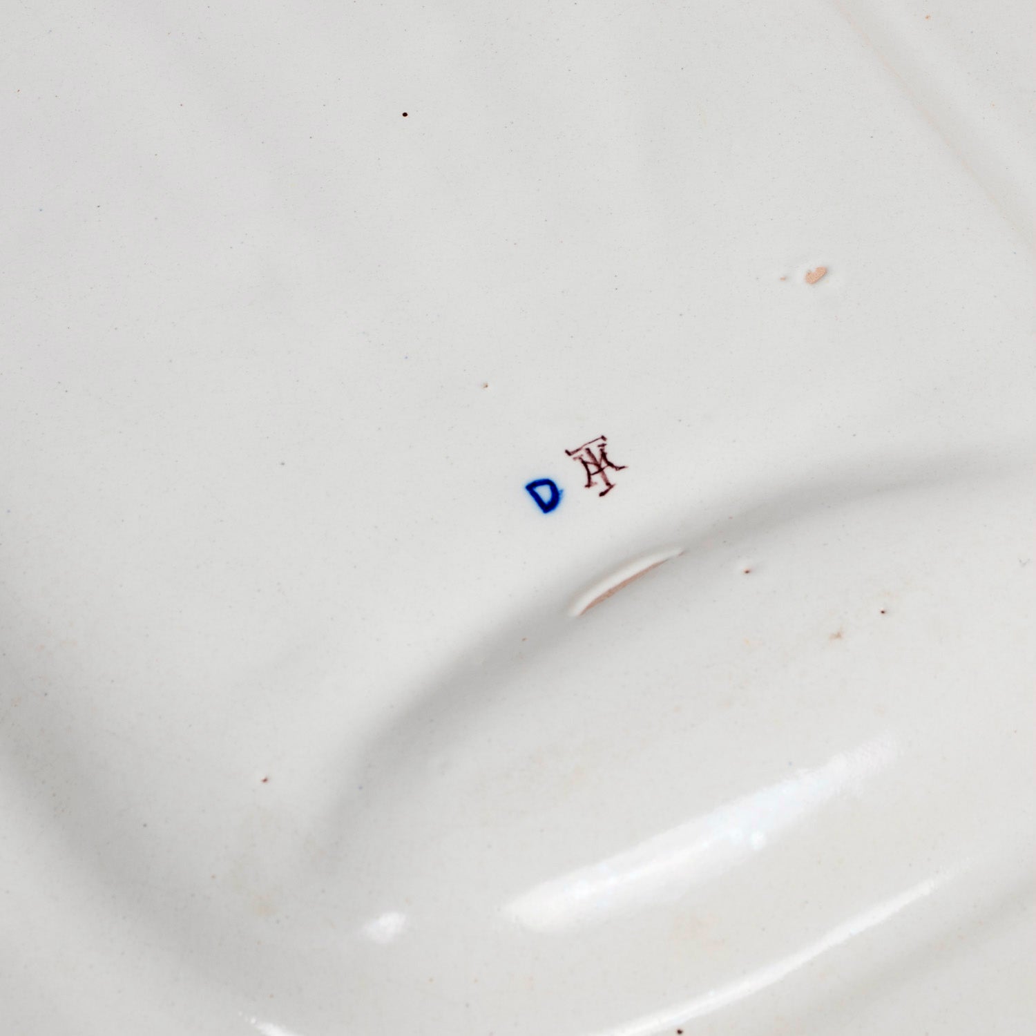 19th Century Antique French Faïence Martres-Tolosone Asparagus Plate Set with Platter