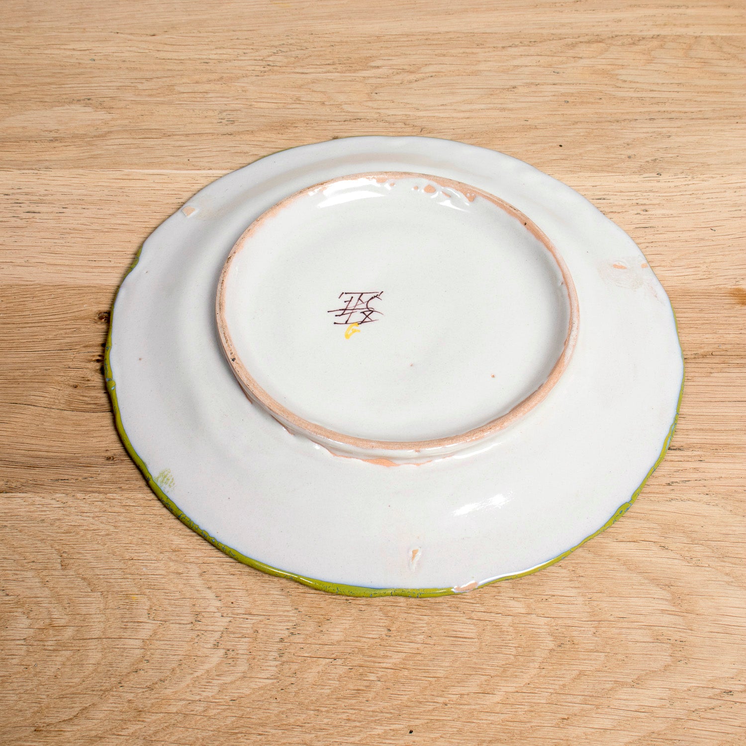 19th Century Antique French Faïence Martres-Tolosone Asparagus Plate Set with Platter