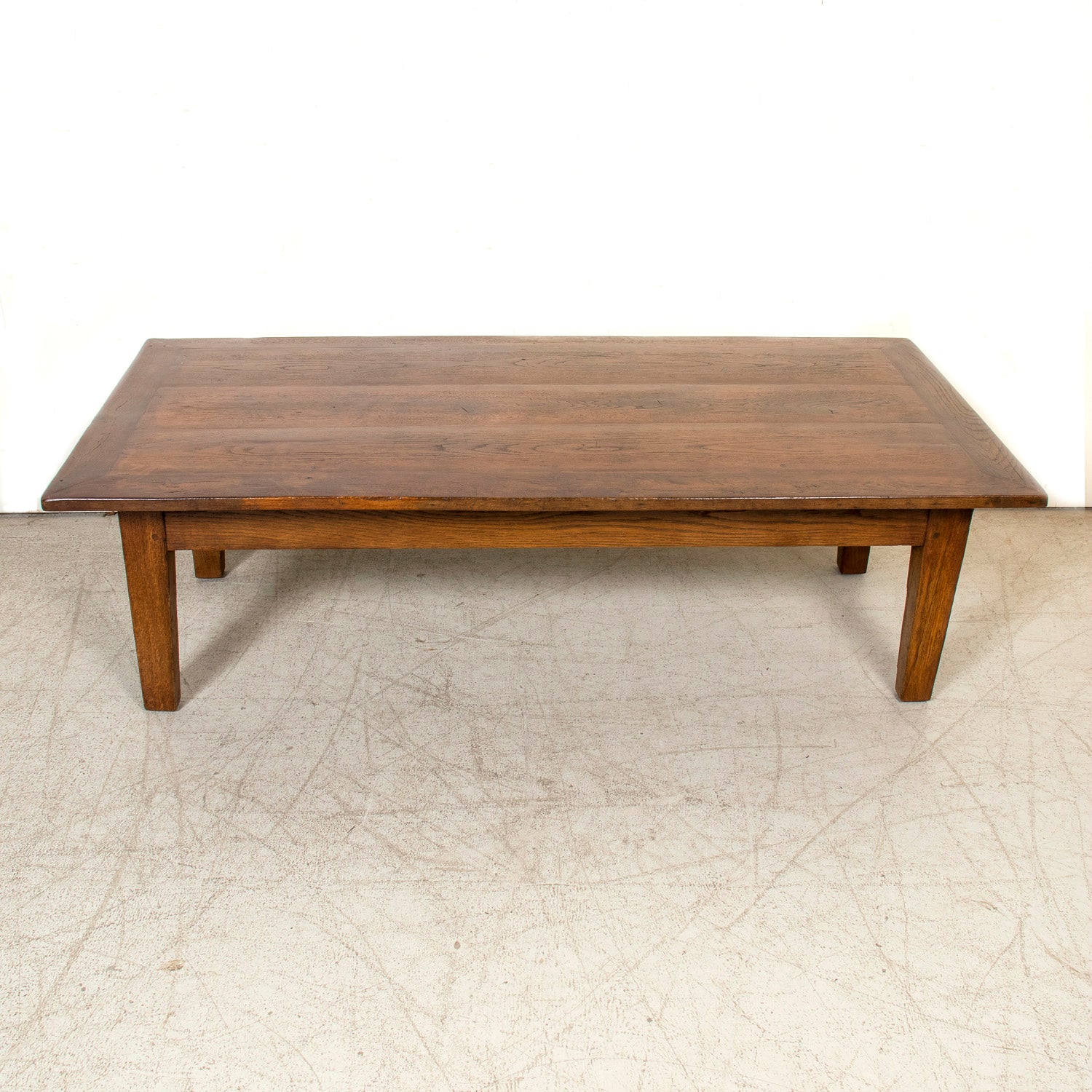 Large Early 19th Century Rustic French Country Walnut Coffee Table
