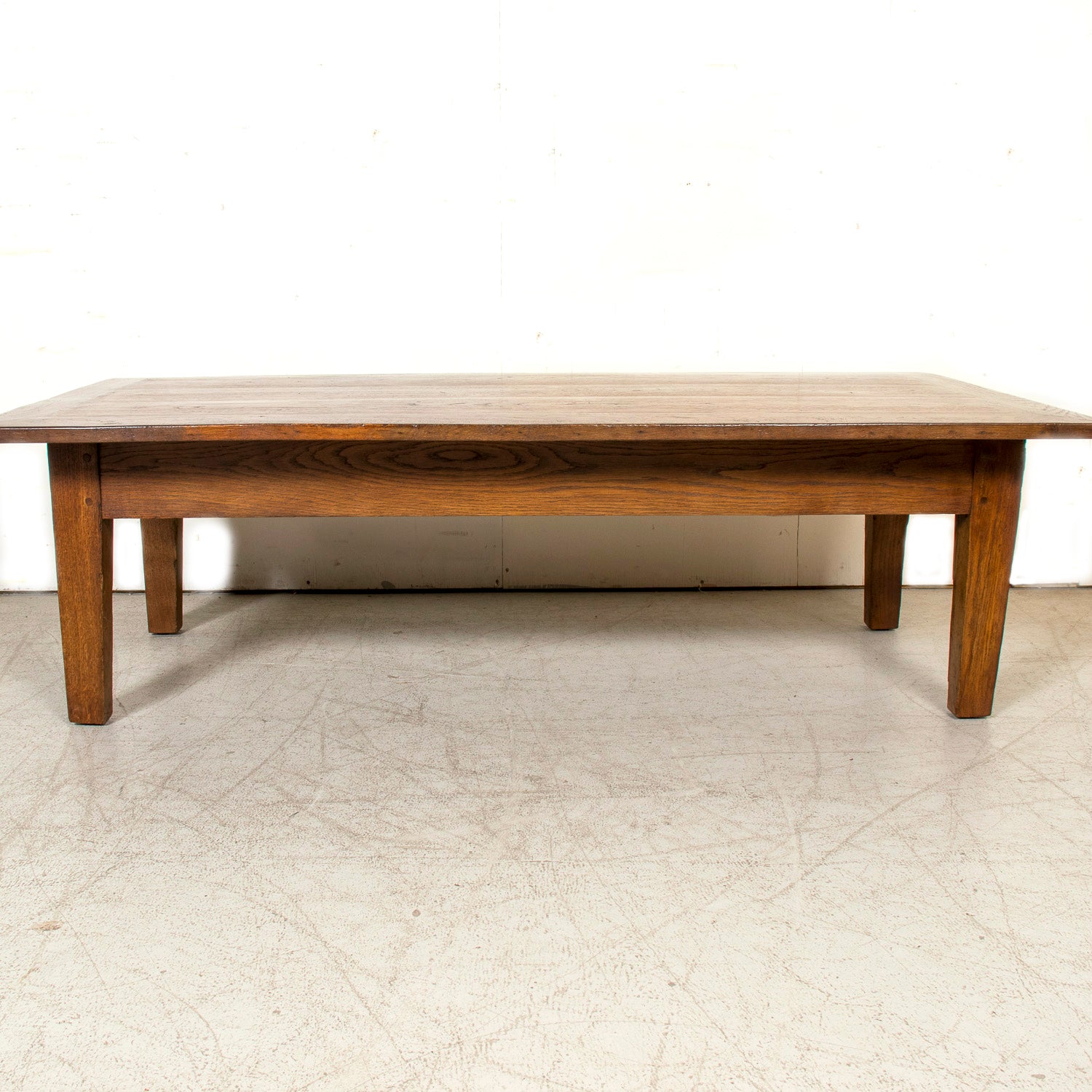 Large Early 19th Century Rustic French Country Walnut Coffee Table