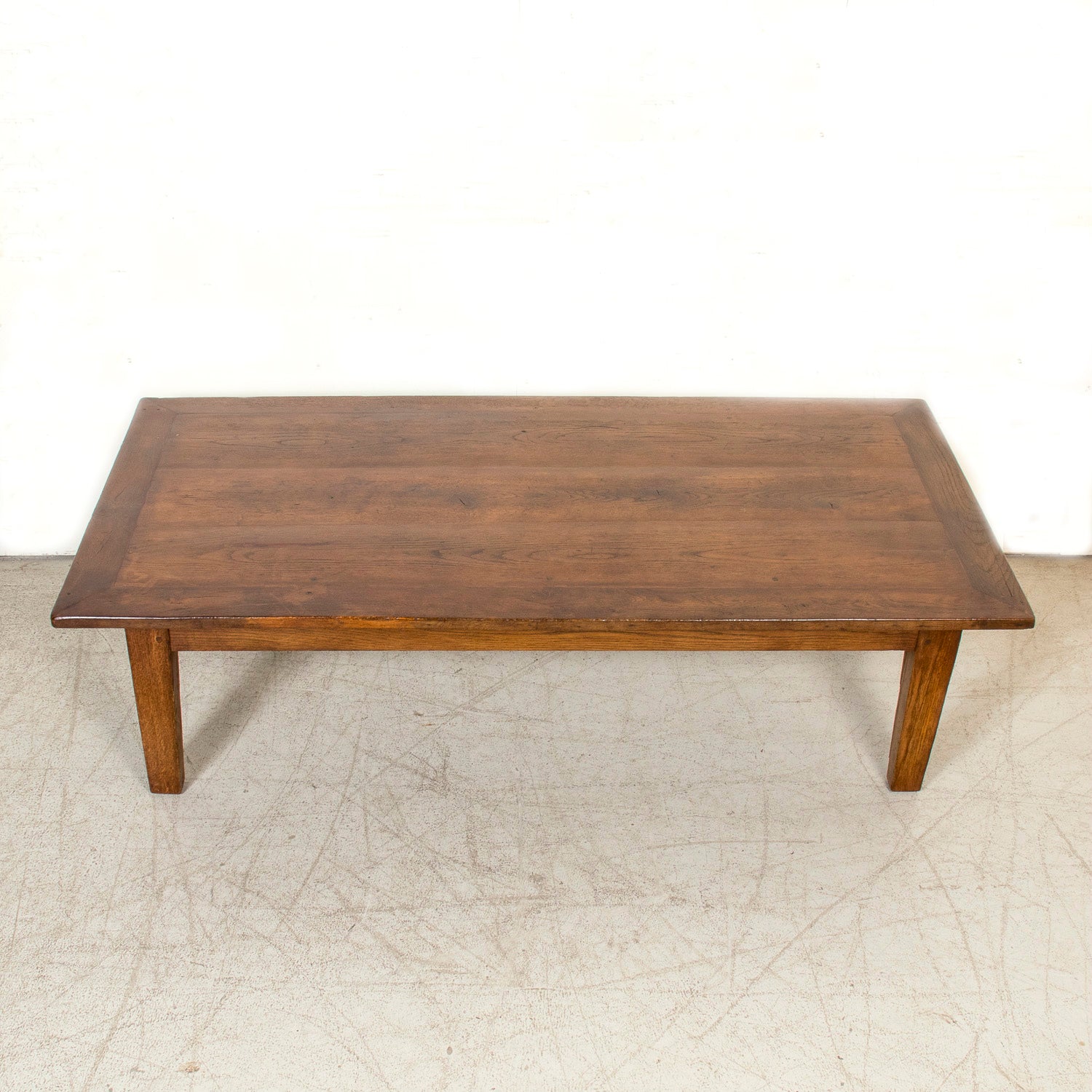 Large Early 19th Century Rustic French Country Walnut Coffee Table