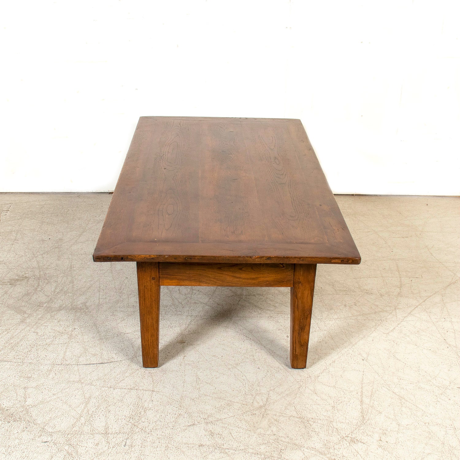 Large Early 19th Century Rustic French Country Walnut Coffee Table
