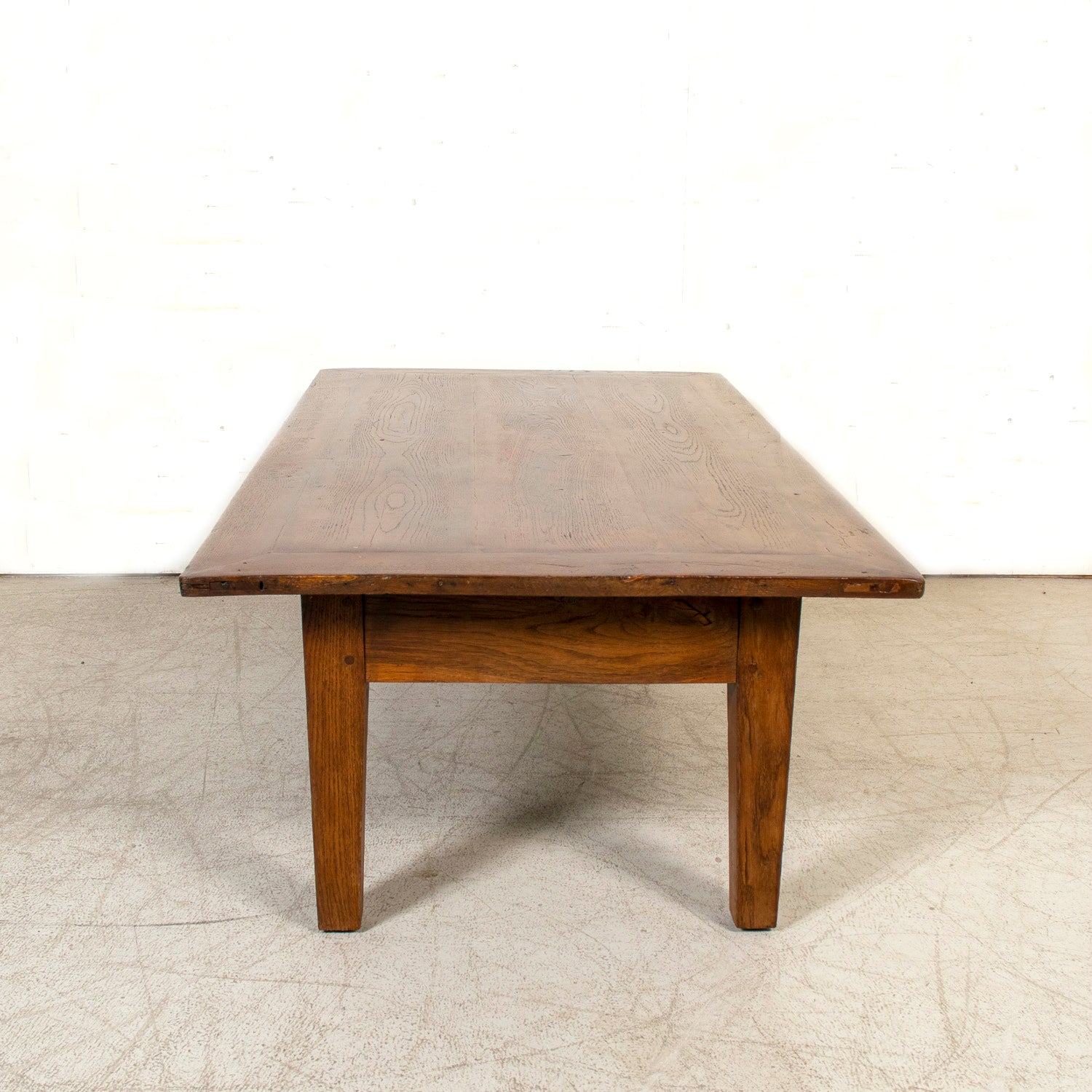 Large Early 19th Century Rustic French Country Walnut Coffee Table