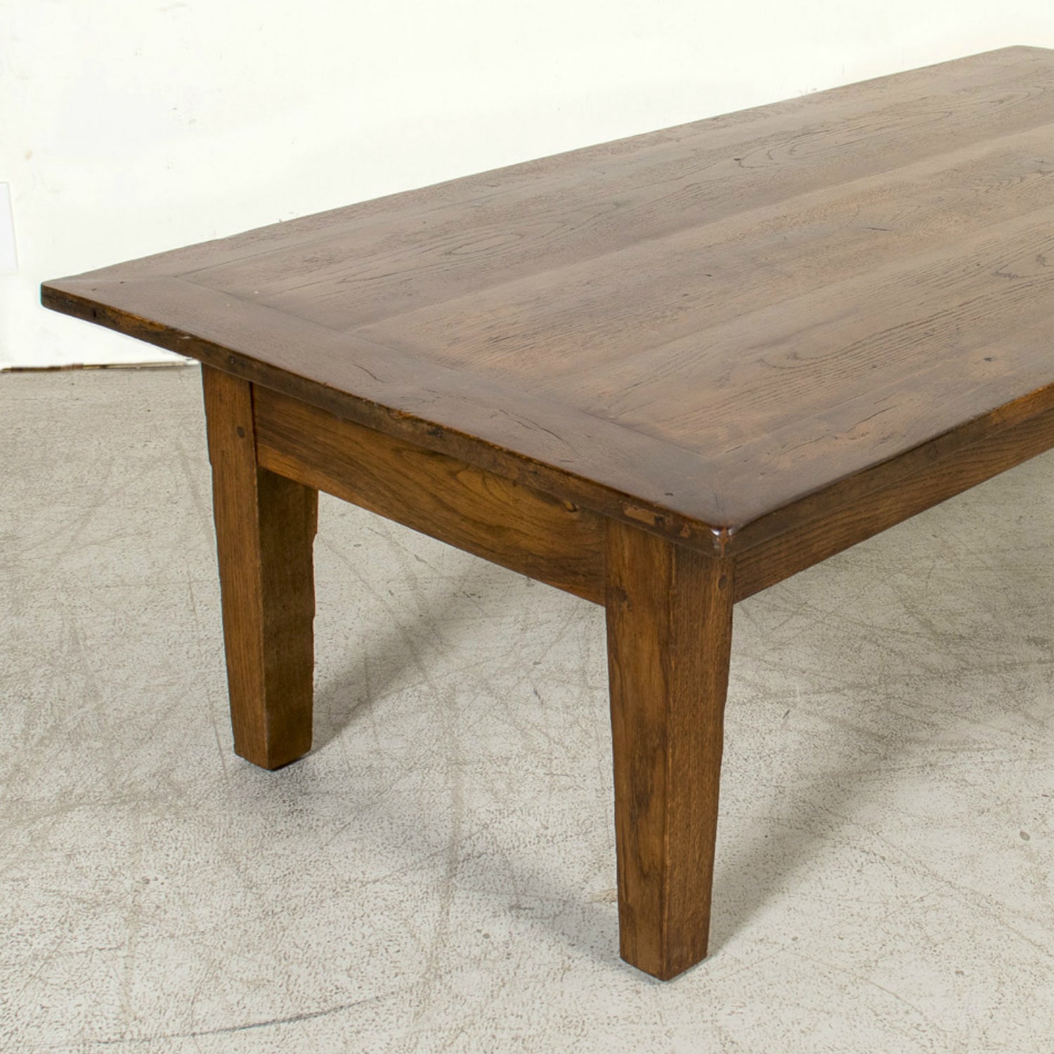 Large Early 19th Century Rustic French Country Walnut Coffee Table