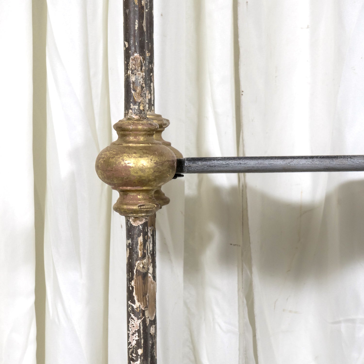 Large Bespoke French Industrial Artist's Shelf or Étagère with 19th Century Giltwood Fragments