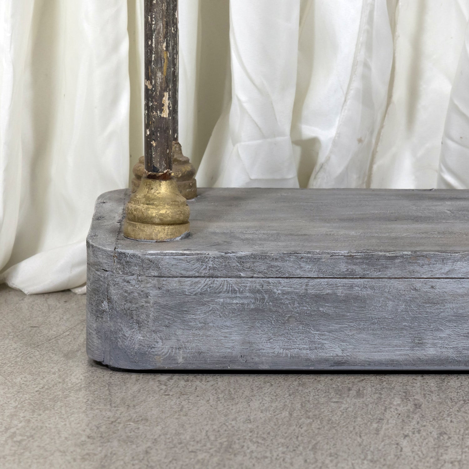 Bespoke French Industrial Artist's Shelf or Étagère with 19th Century Giltwood Fragments