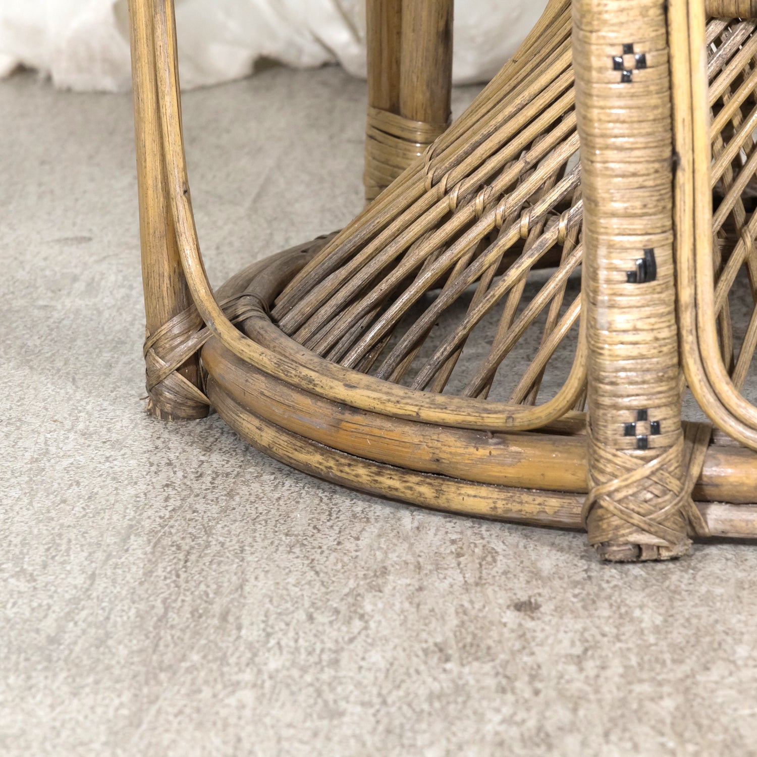 Rare 1930s French Wicker Rattan Emmanuelle Peacock Chair