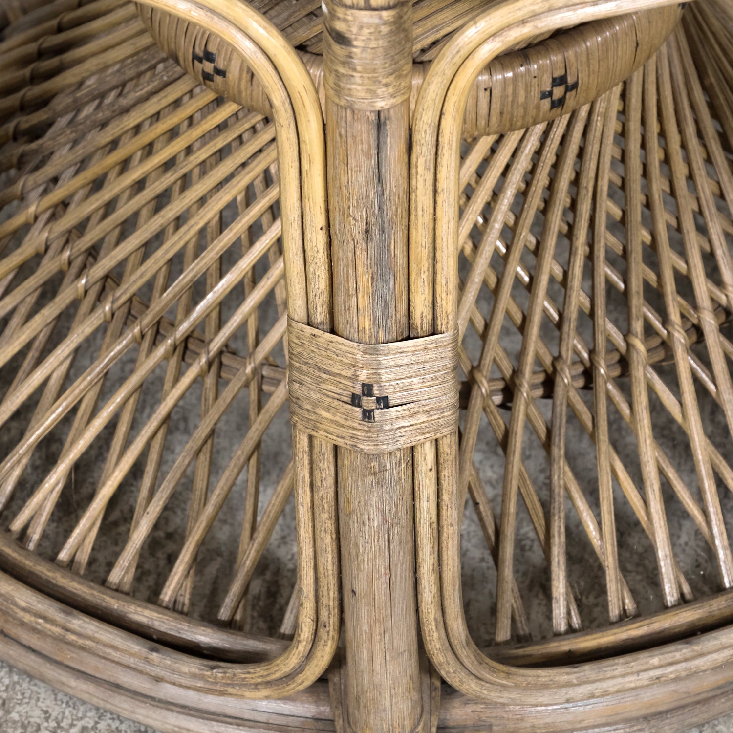 Rare 1930s French Wicker Rattan Emmanuelle Peacock Chair