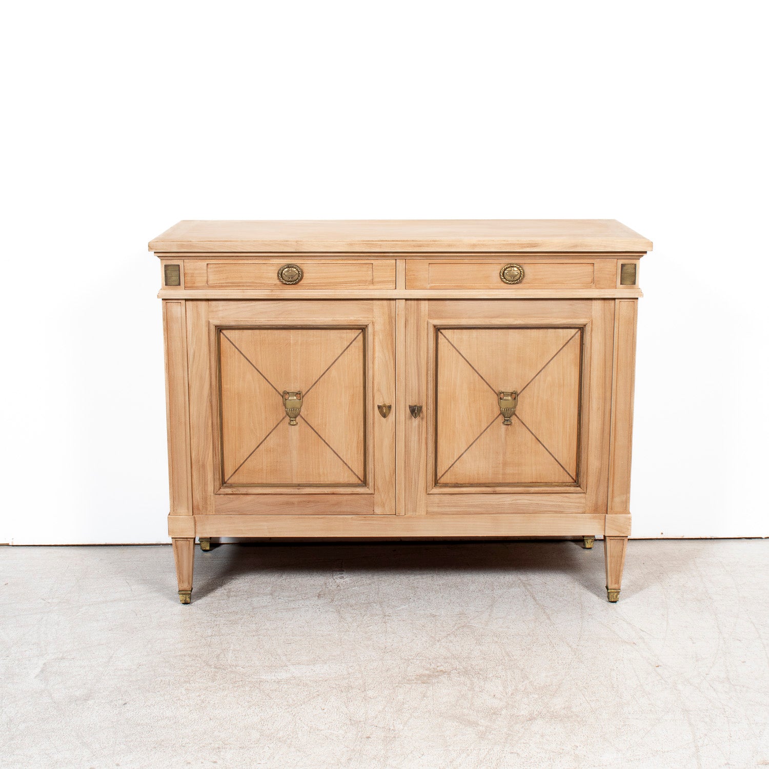 Antique French Louis XVI Style Provençal Bleached Cherrywood Buffet