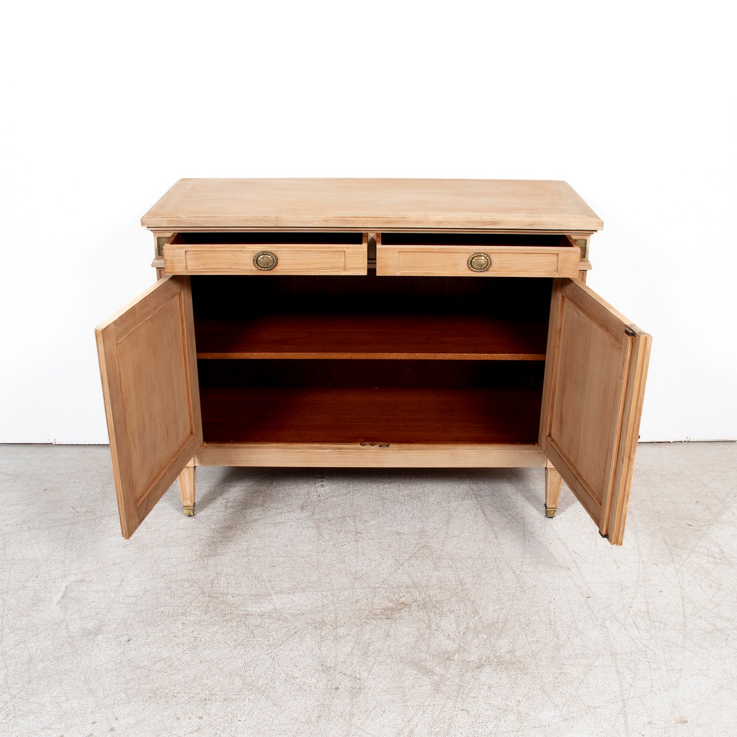 Antique French Louis XVI Style Provençal Bleached Cherrywood Buffet