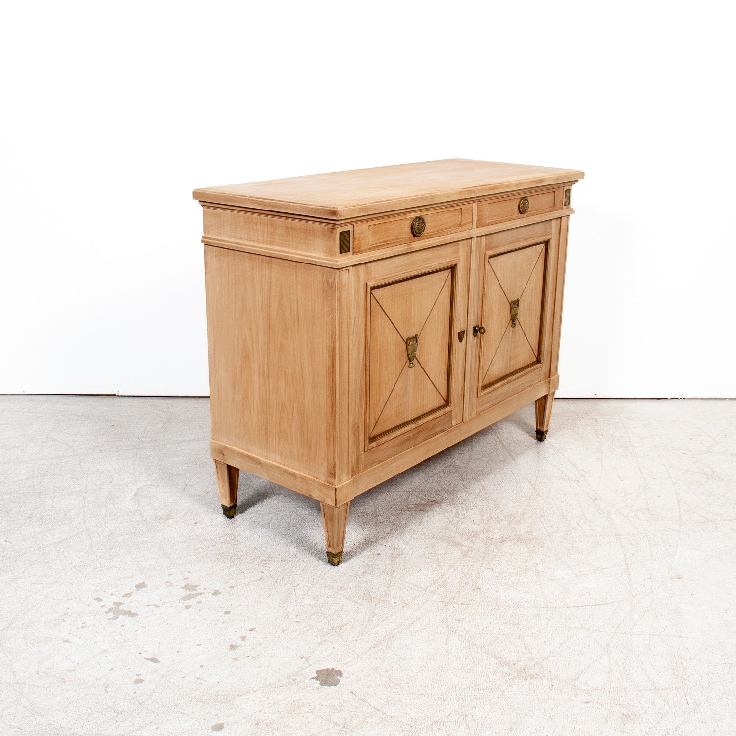 Antique French Louis XVI Style Provençal Bleached Cherrywood Buffet