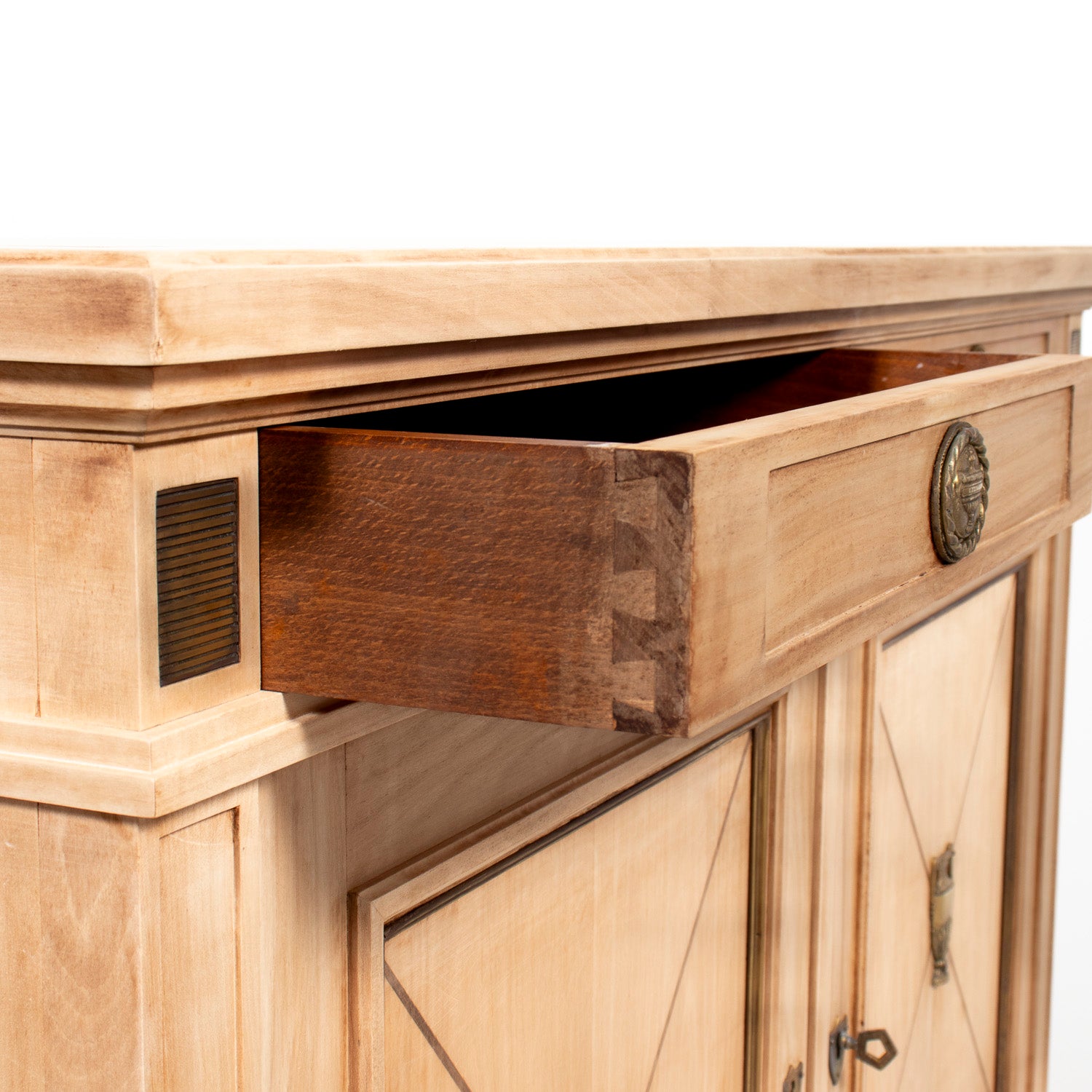 Antique French Louis XVI Style Provençal Bleached Cherrywood Buffet