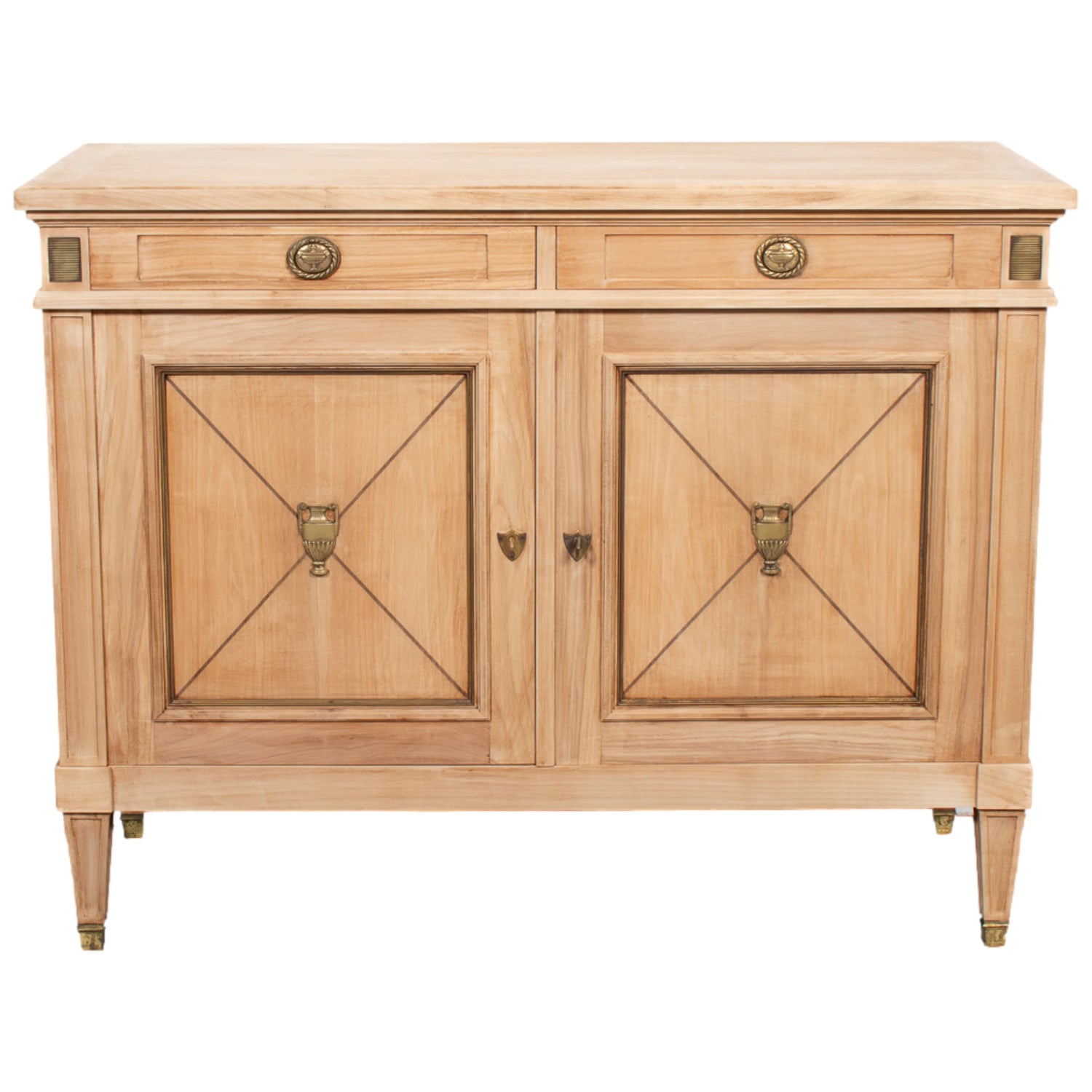 Antique French Louis XVI Style Provençal Bleached Cherrywood Buffet