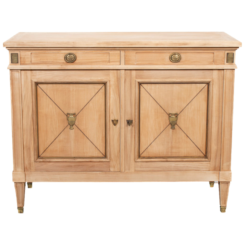 Antique French Louis XVI Style Provençal Bleached Cherrywood Buffet