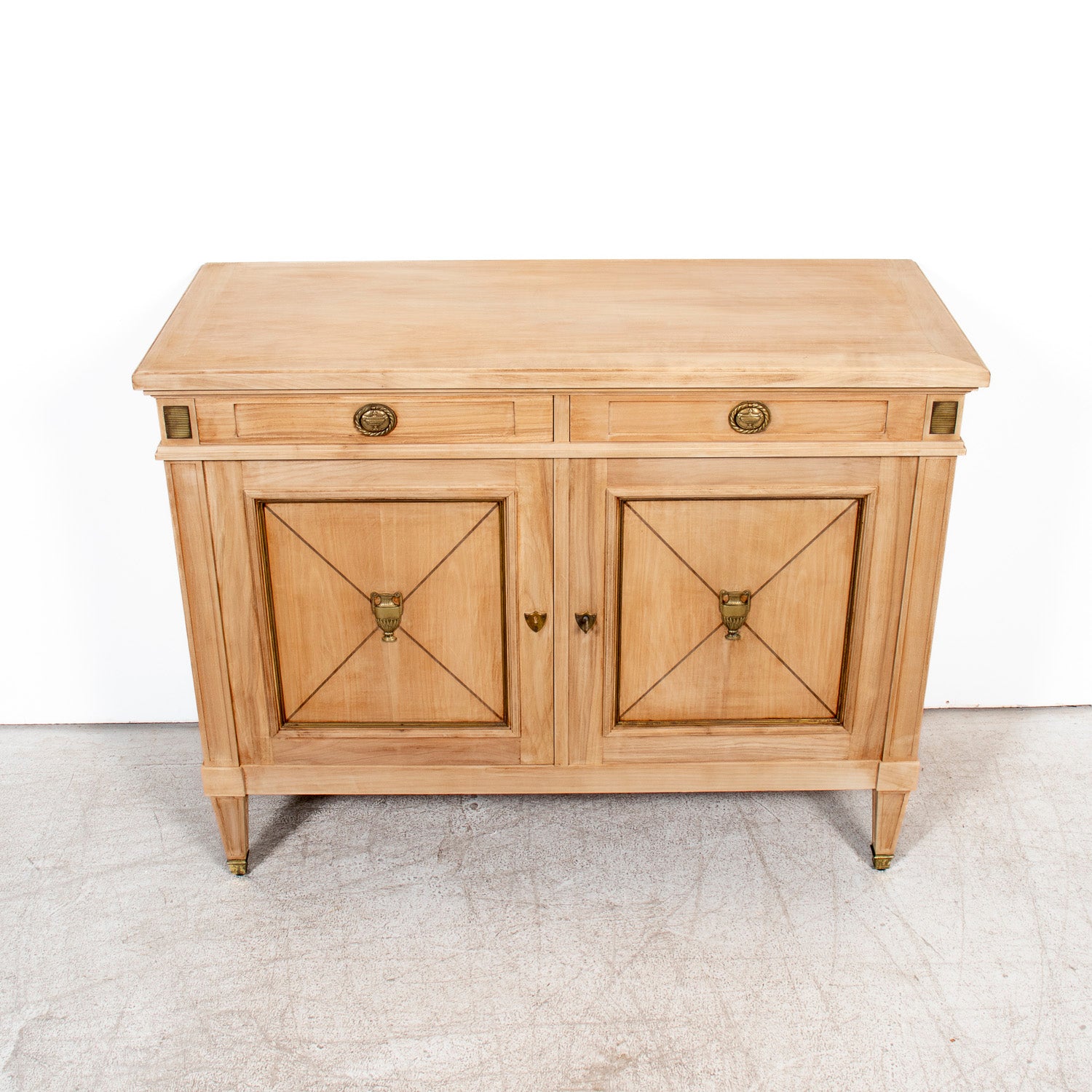 Antique French Louis XVI Style Provençal Bleached Cherrywood Buffet