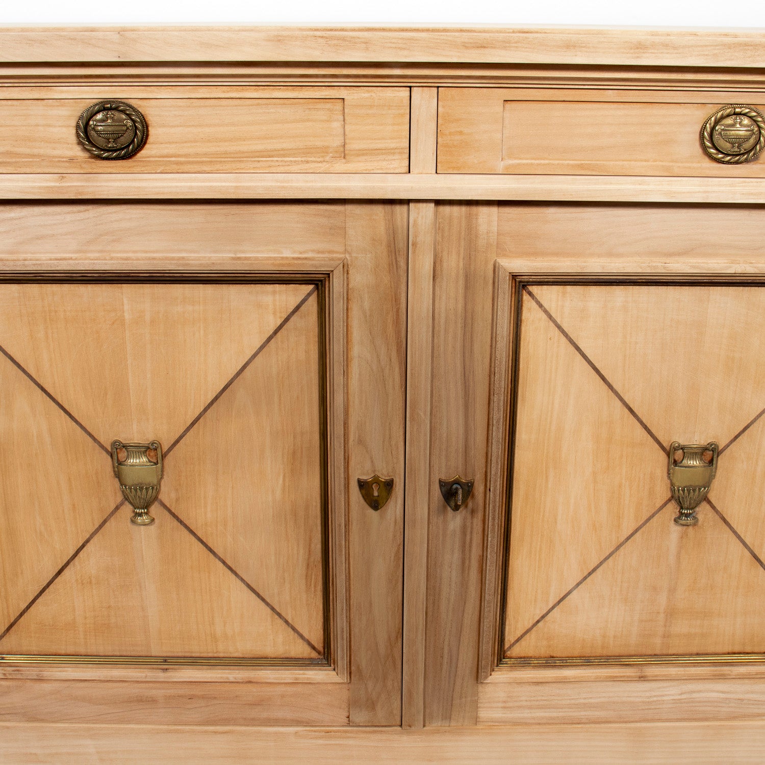 Antique French Louis XVI Style Provençal Bleached Cherrywood Buffet