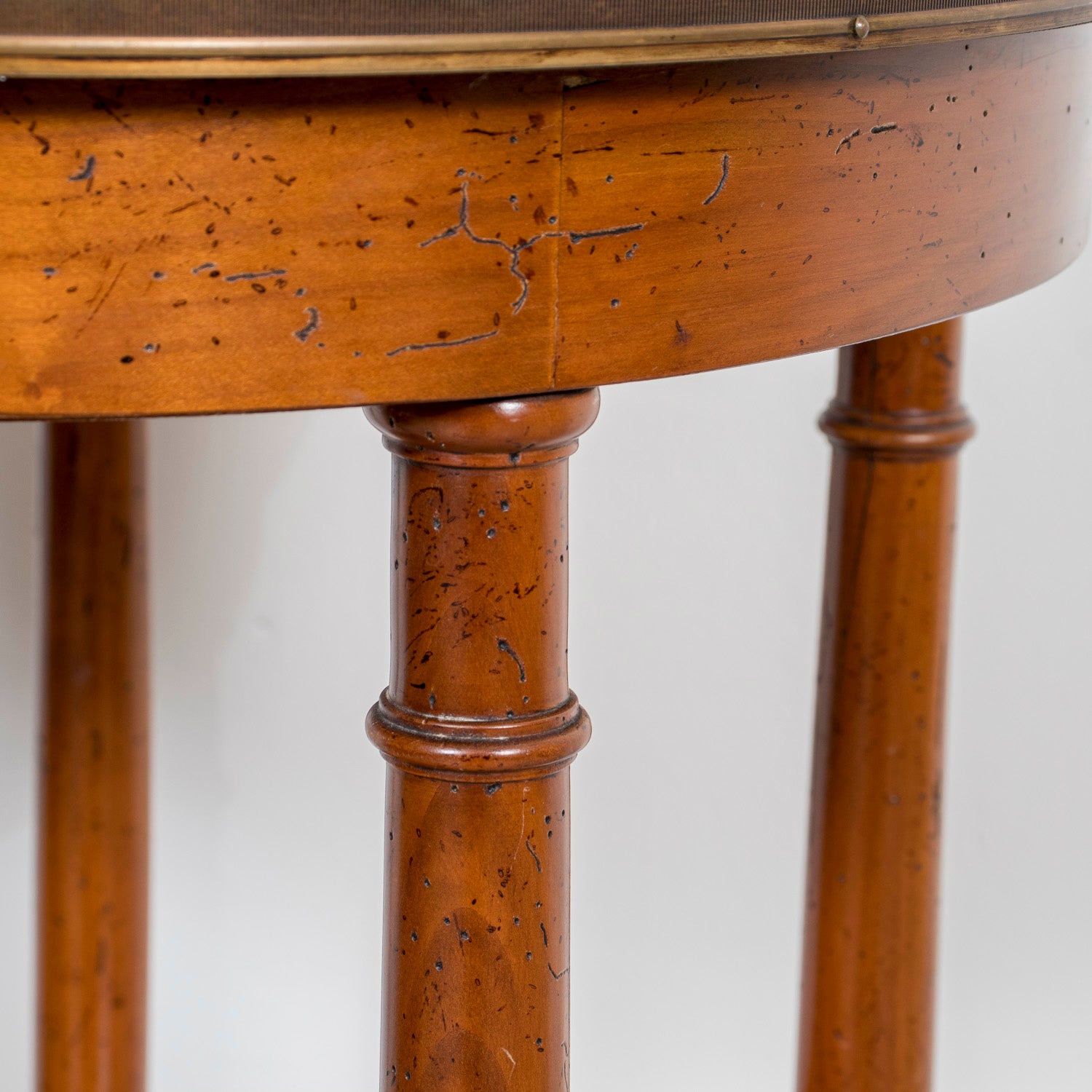 19th Century French Louis XVI Style Walnut Dessert Stand with Carrara Marble Top and Shelves