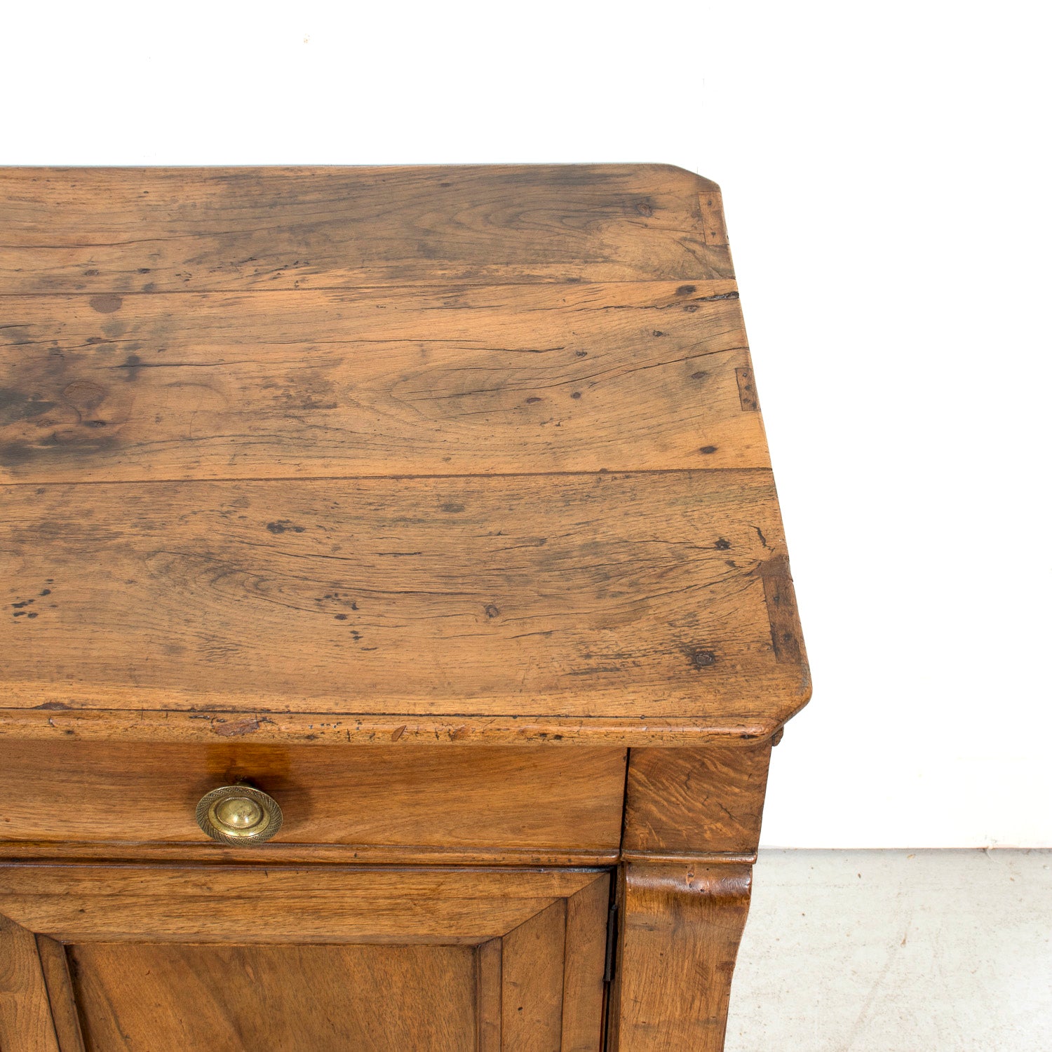 Rare 19th Century French Restauration Period Walnut Kitchen Island or Buffet