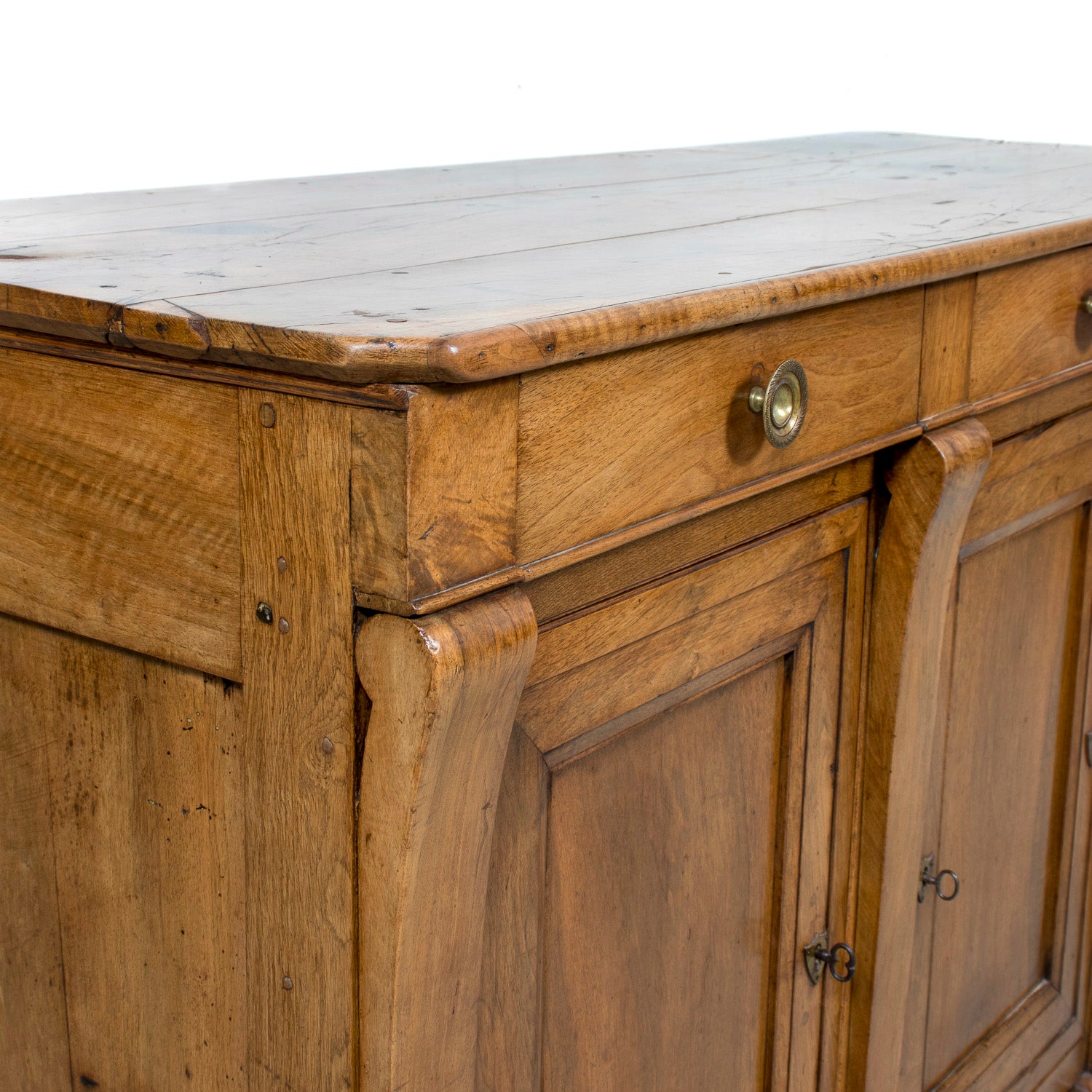Rare 19th Century French Restauration Period Walnut Kitchen Island or Buffet