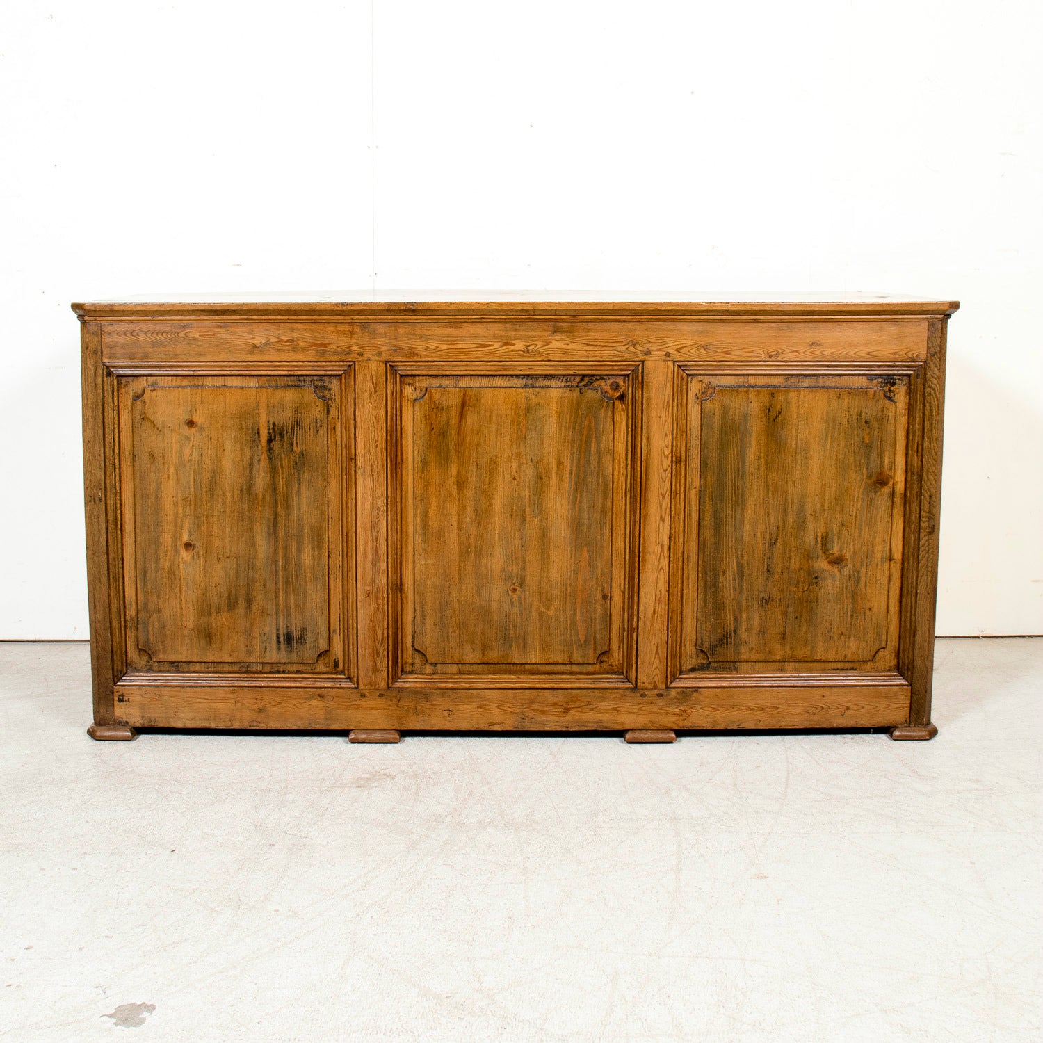Rare 19th Century French Restauration Period Walnut Kitchen Island or Buffet
