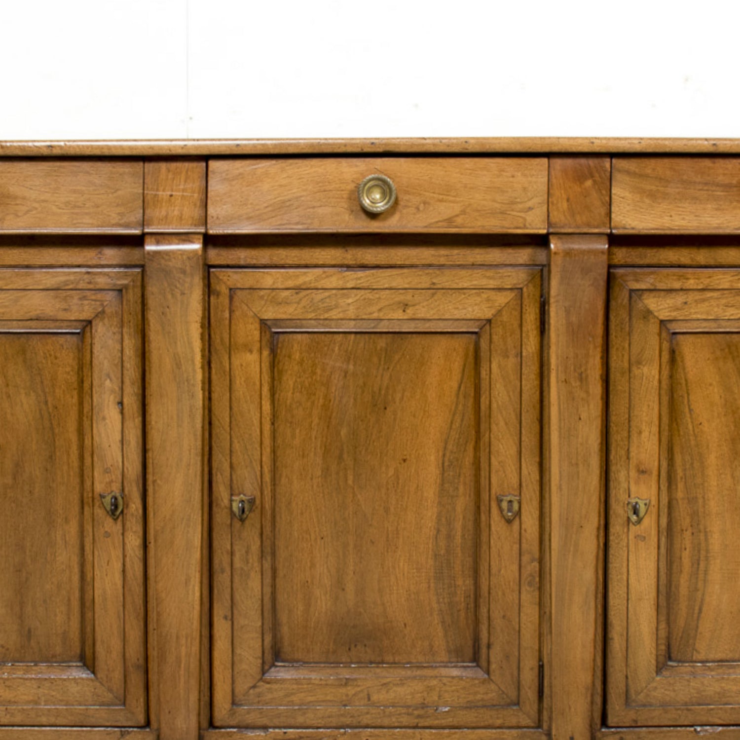 Rare 19th Century French Restauration Period Walnut Kitchen Island or Buffet