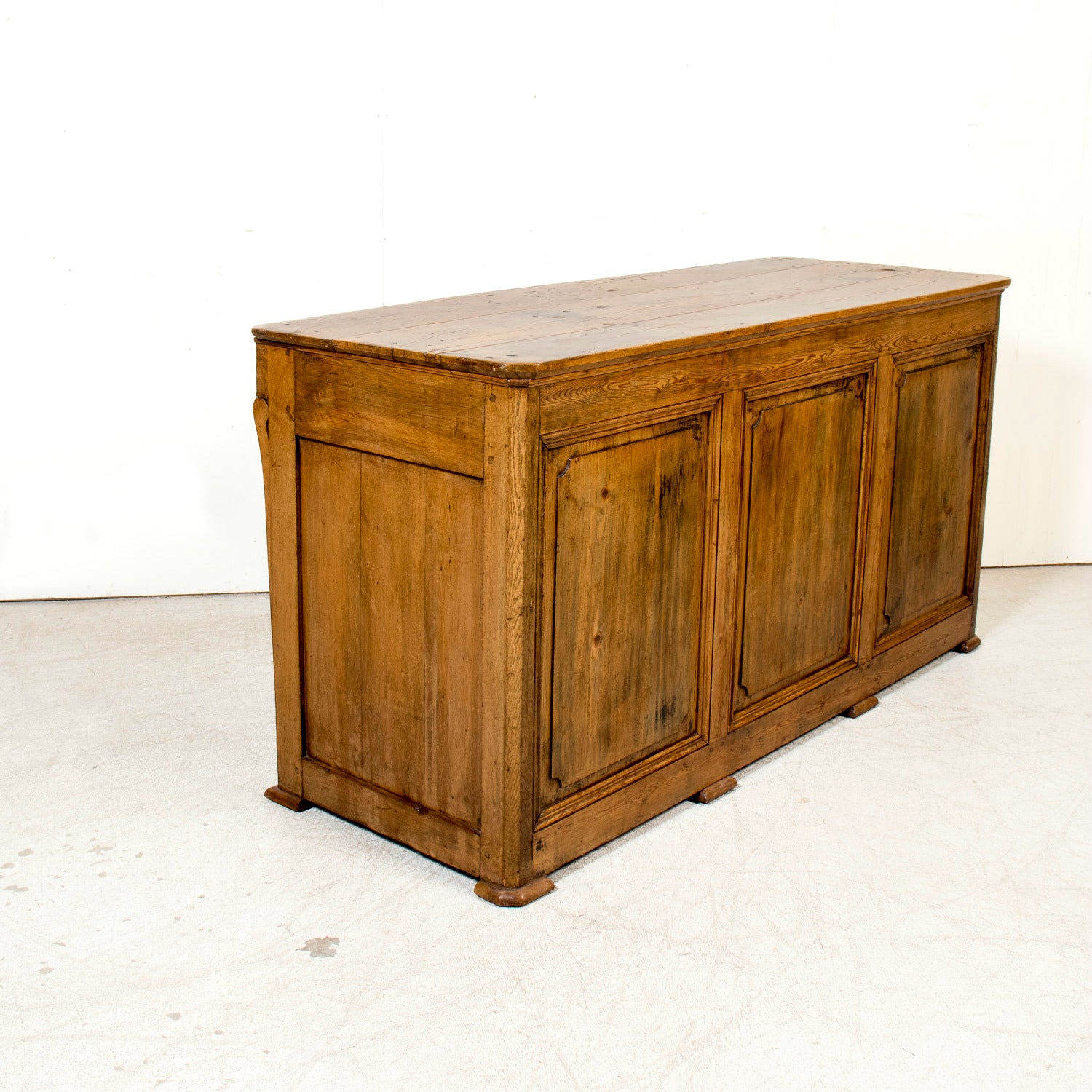 Rare 19th Century French Restauration Period Walnut Kitchen Island or Buffet