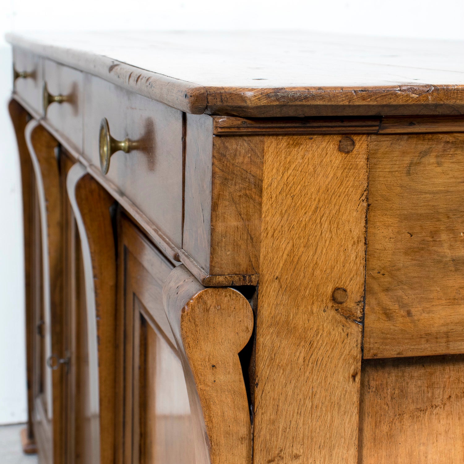 Rare 19th Century French Restauration Period Walnut Kitchen Island or Buffet