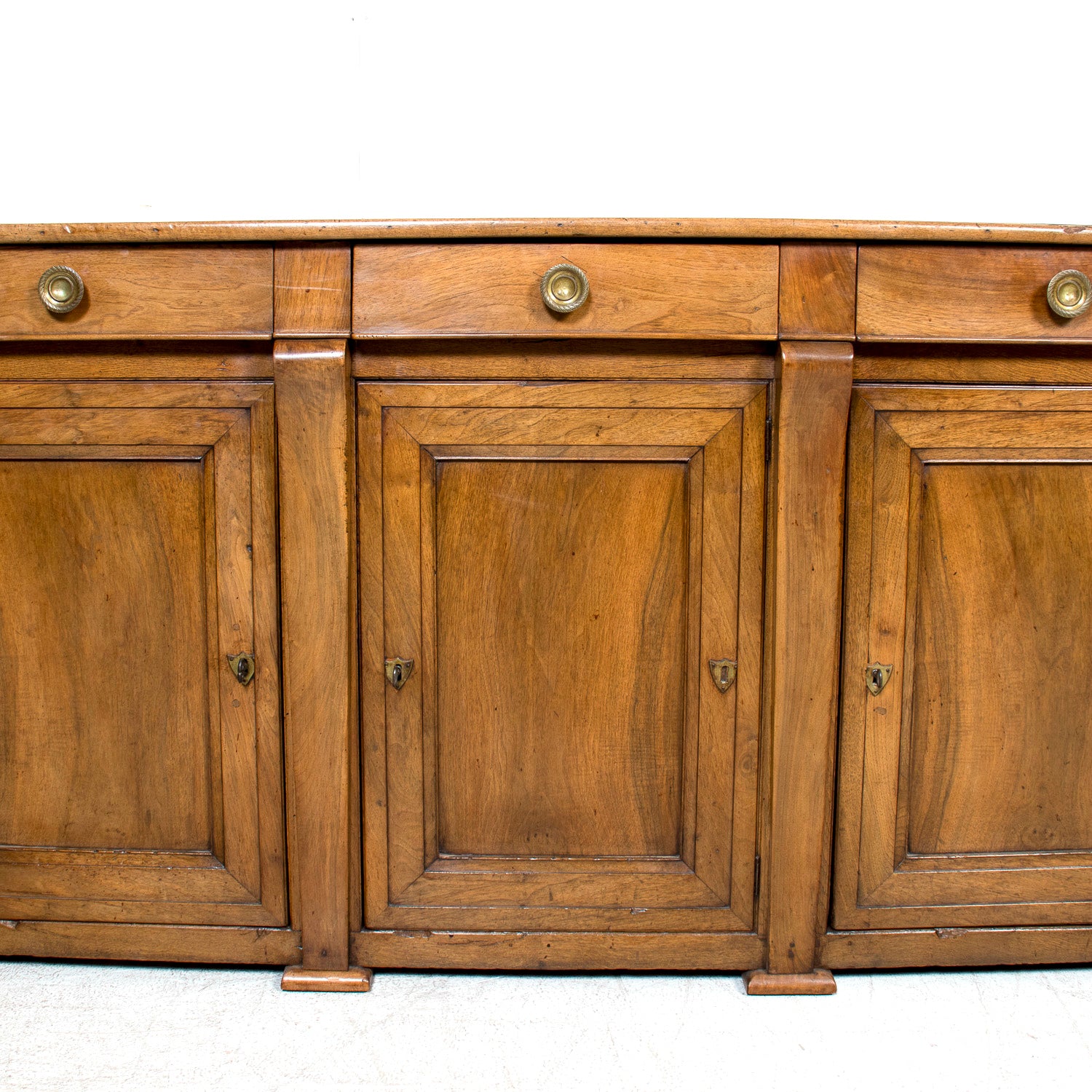 Rare 19th Century French Restauration Period Walnut Kitchen Island or Buffet