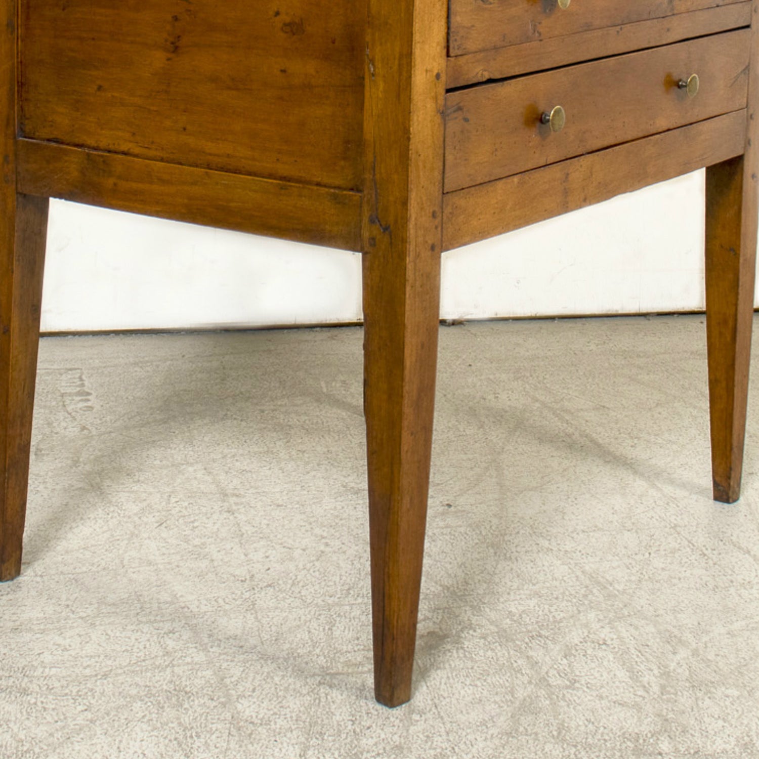 19th Century French Louis XVI Style Petite Walnut and Oak Commode or Night Stand
