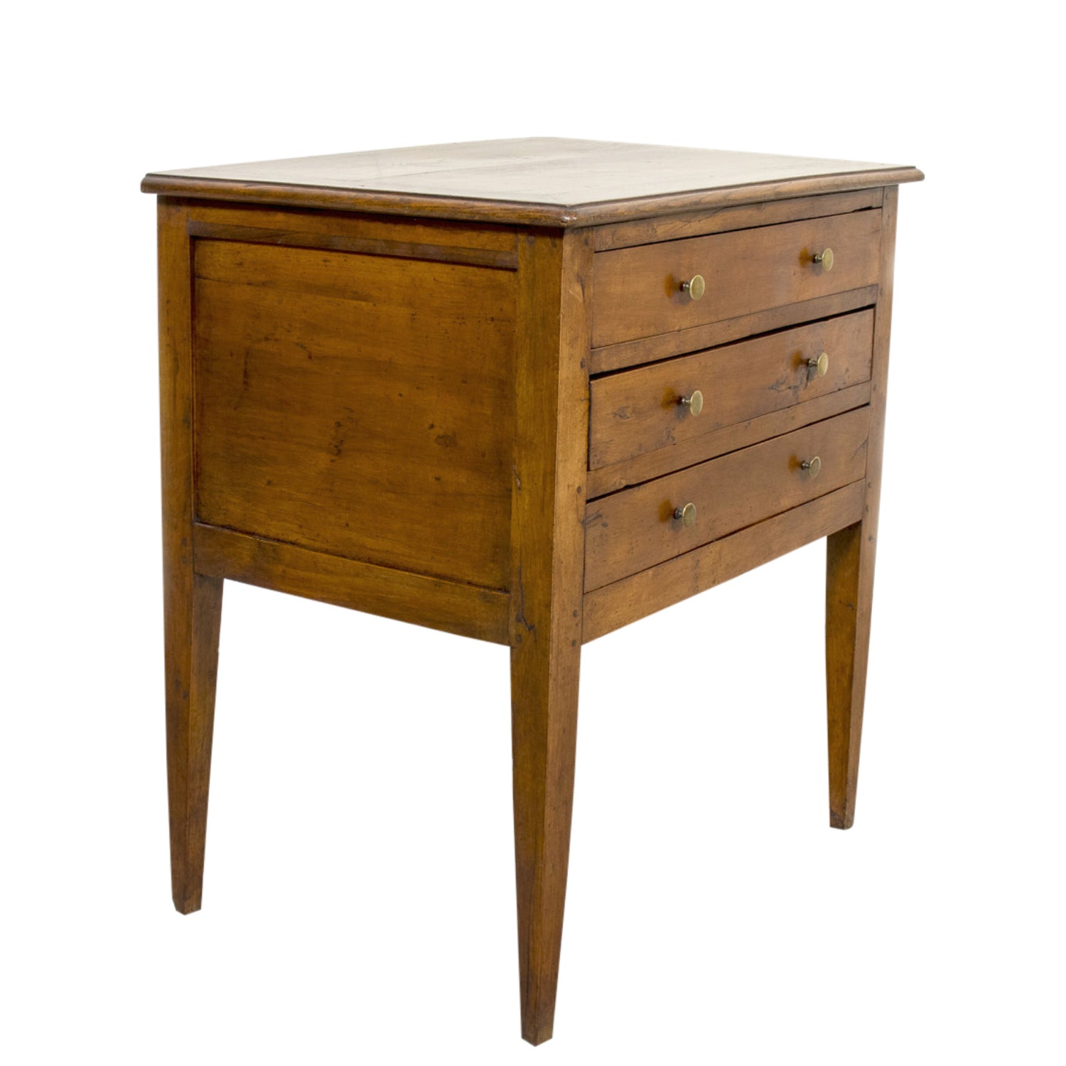 19th Century French Louis XVI Style Petite Walnut and Oak Commode or Night Stand