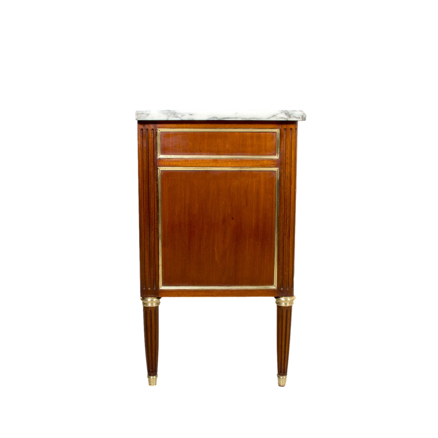 19th Century French Louis XVI Style Mahogany Dessert Buffet with Marble Top