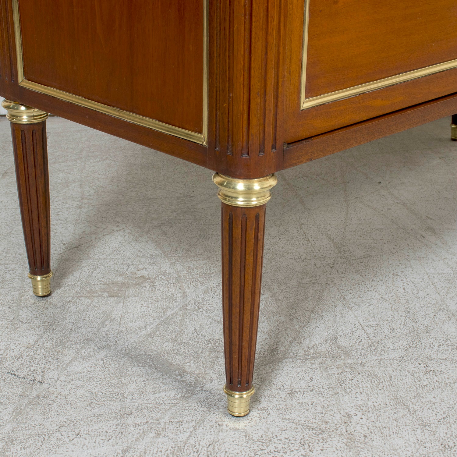 19th Century French Louis XVI Style Mahogany Dessert Buffet with Marble Top