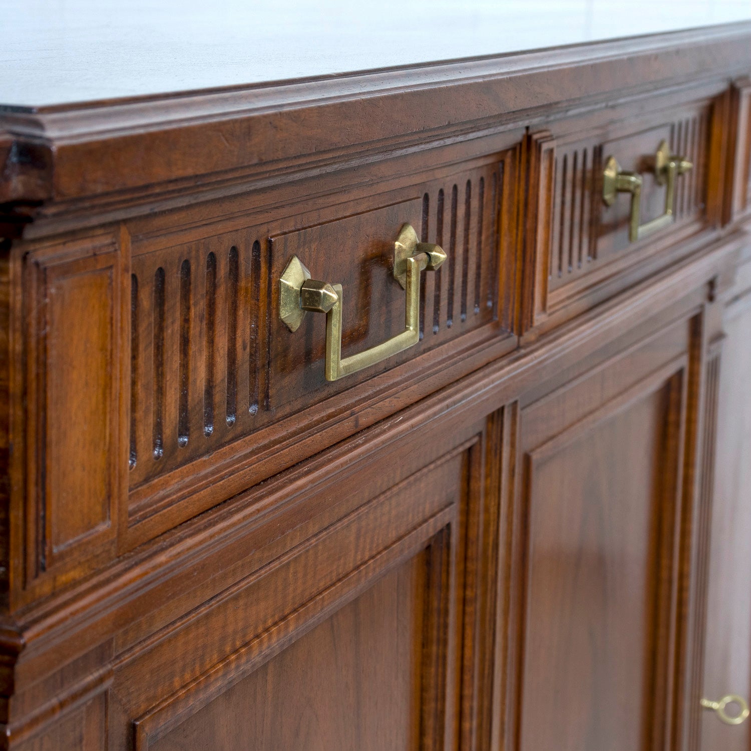 Early 20th Century French Directoire Style Walnut Enfilade Buffet