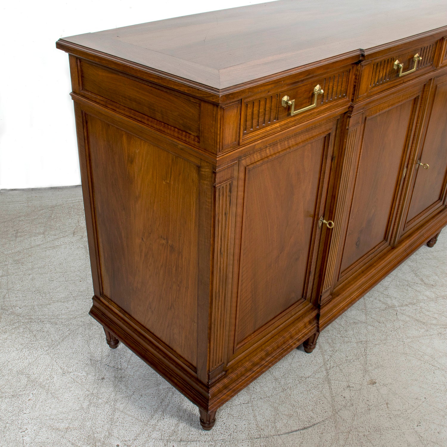 Early 20th Century French Directoire Style Walnut Enfilade Buffet