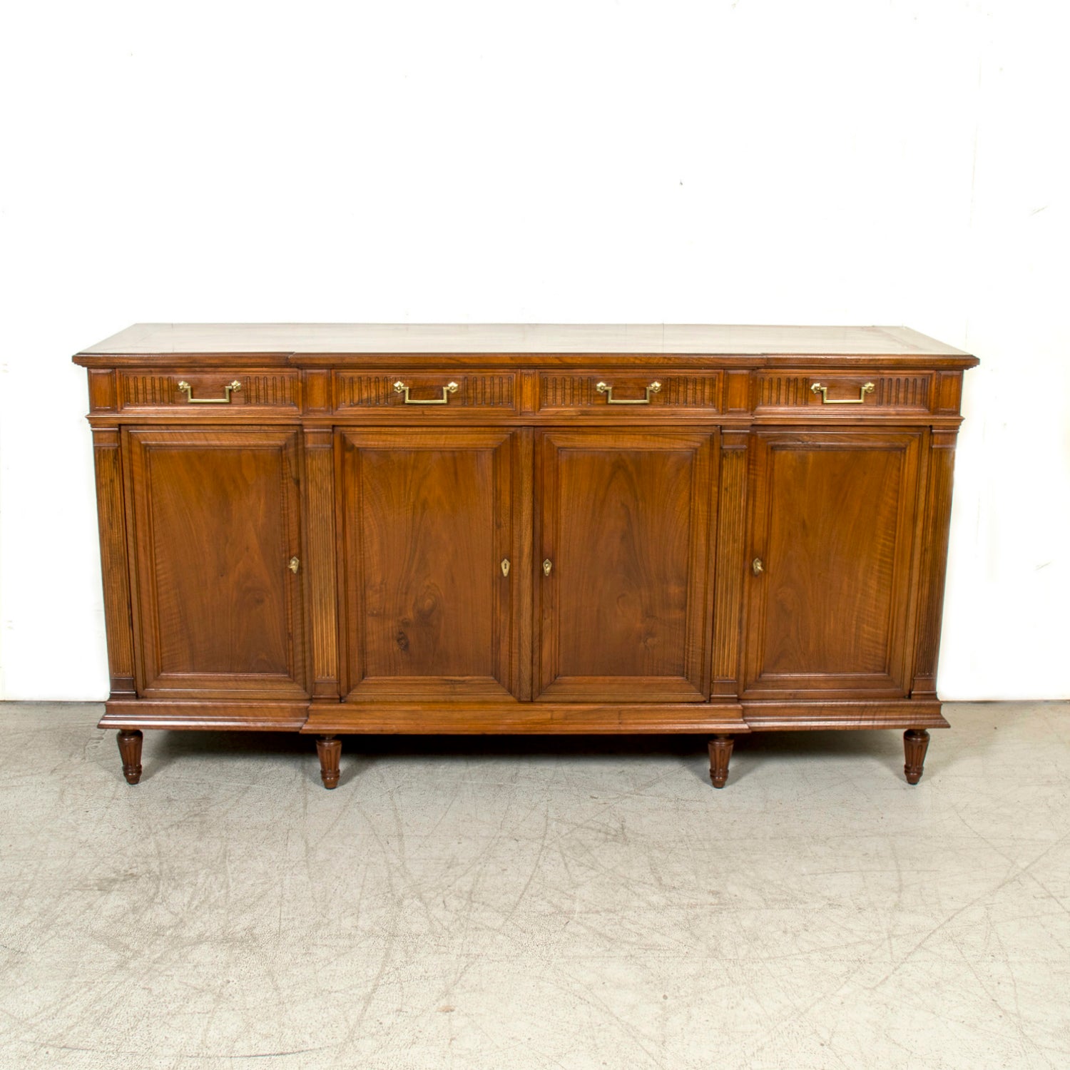 Early 20th Century French Directoire Style Walnut Enfilade Buffet