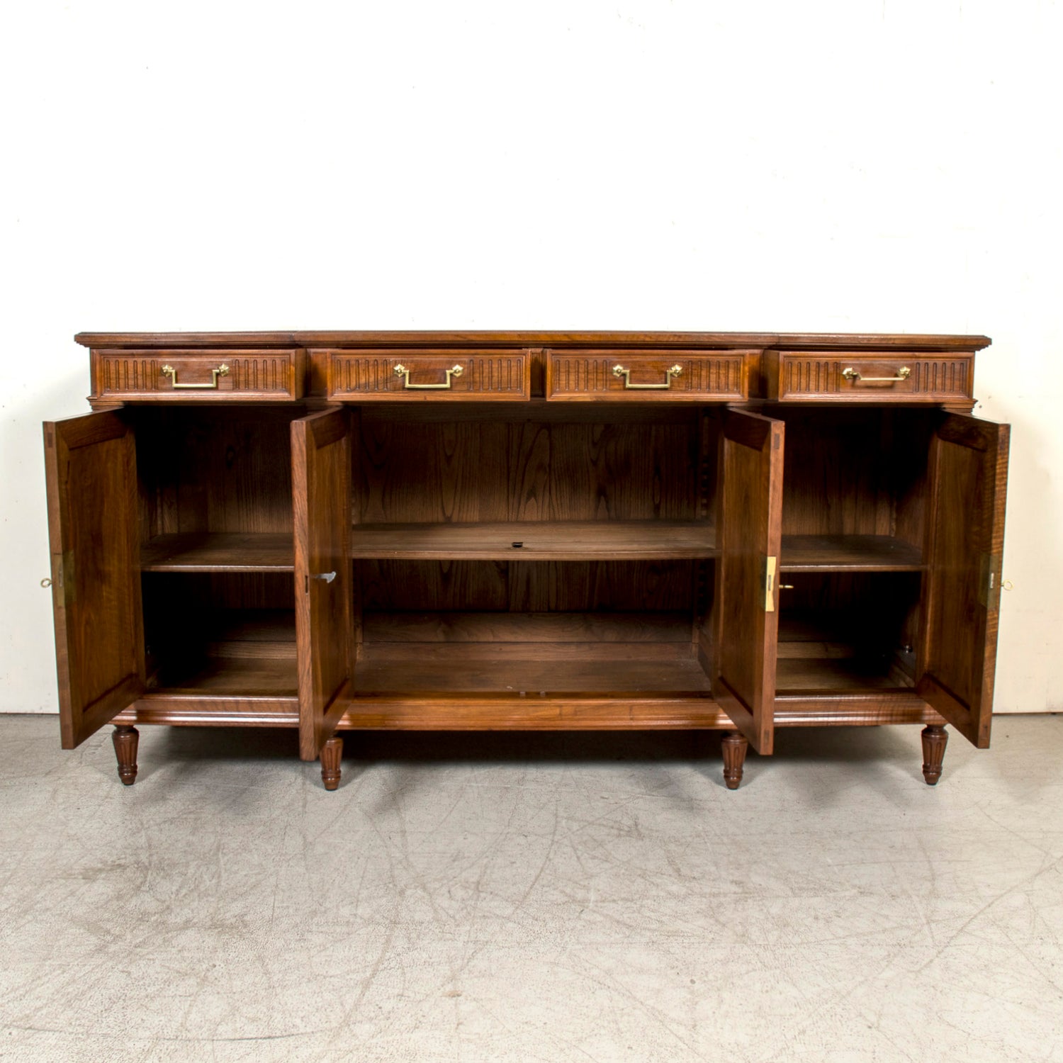 Early 20th Century French Directoire Style Walnut Enfilade Buffet