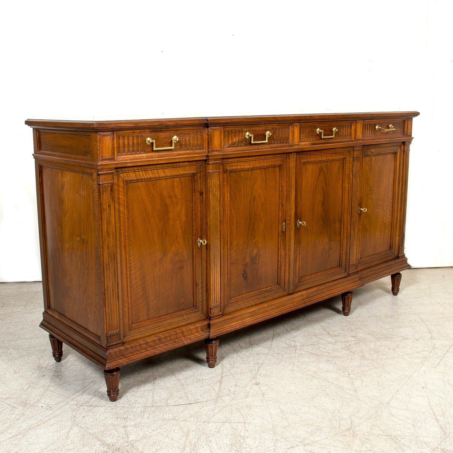Early 20th Century French Directoire Style Walnut Enfilade Buffet