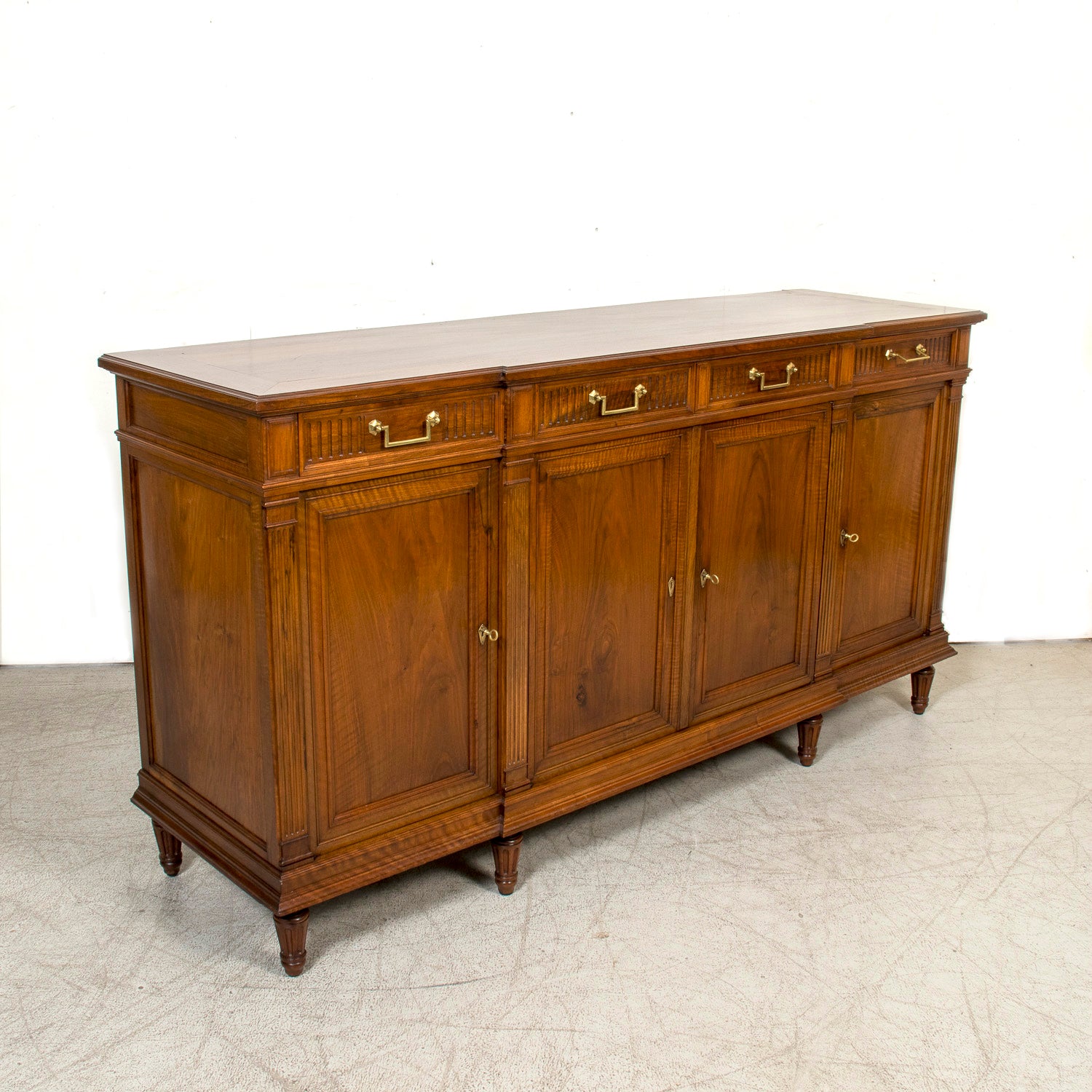 Early 20th Century French Directoire Style Walnut Enfilade Buffet