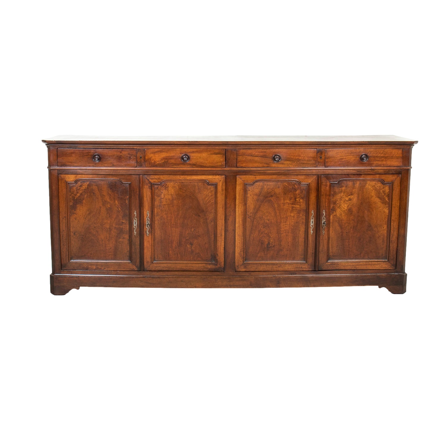 Large 19th Century French Louis Philippe Period Walnut Enfilade Buffet