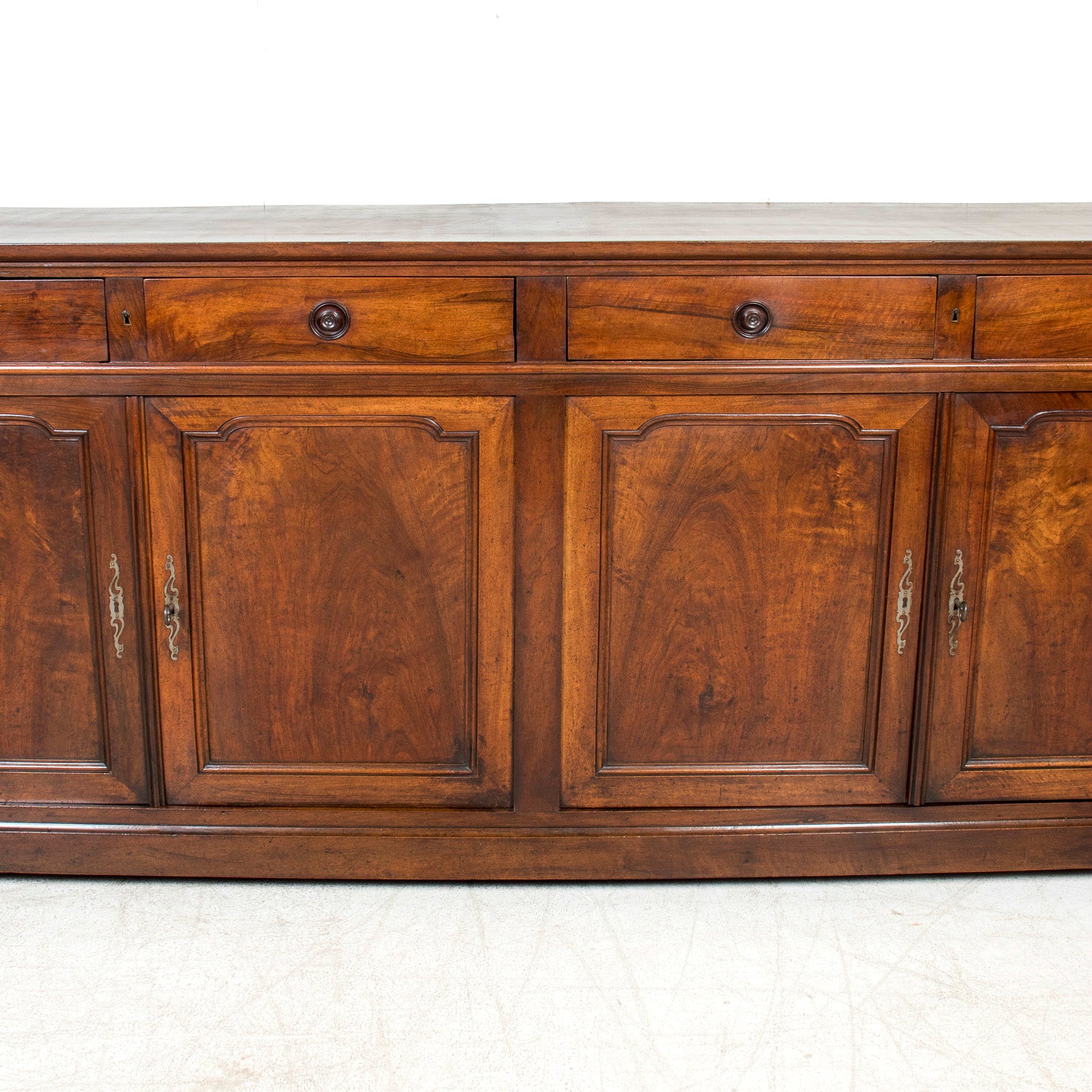 Large 19th Century French Louis Philippe Period Walnut Enfilade Buffet