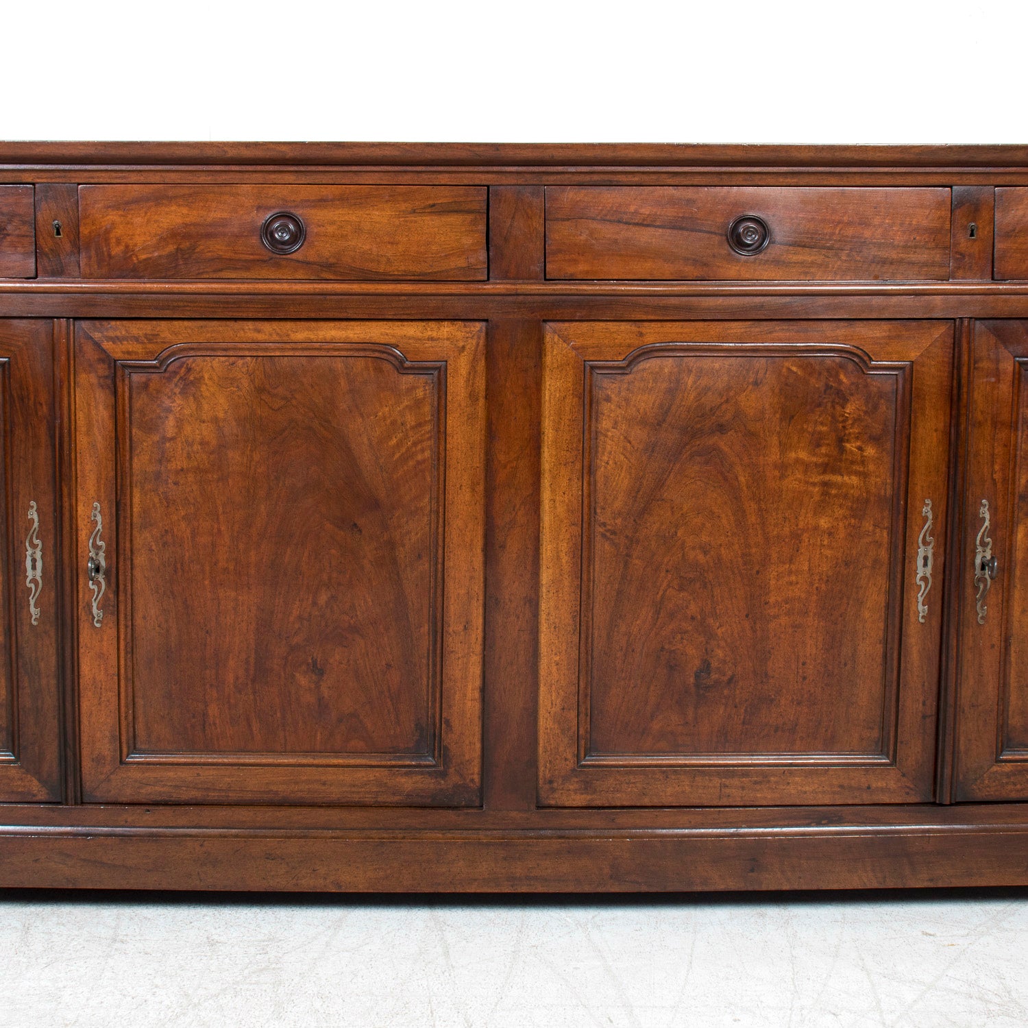 Large 19th Century French Louis Philippe Period Walnut Enfilade Buffet