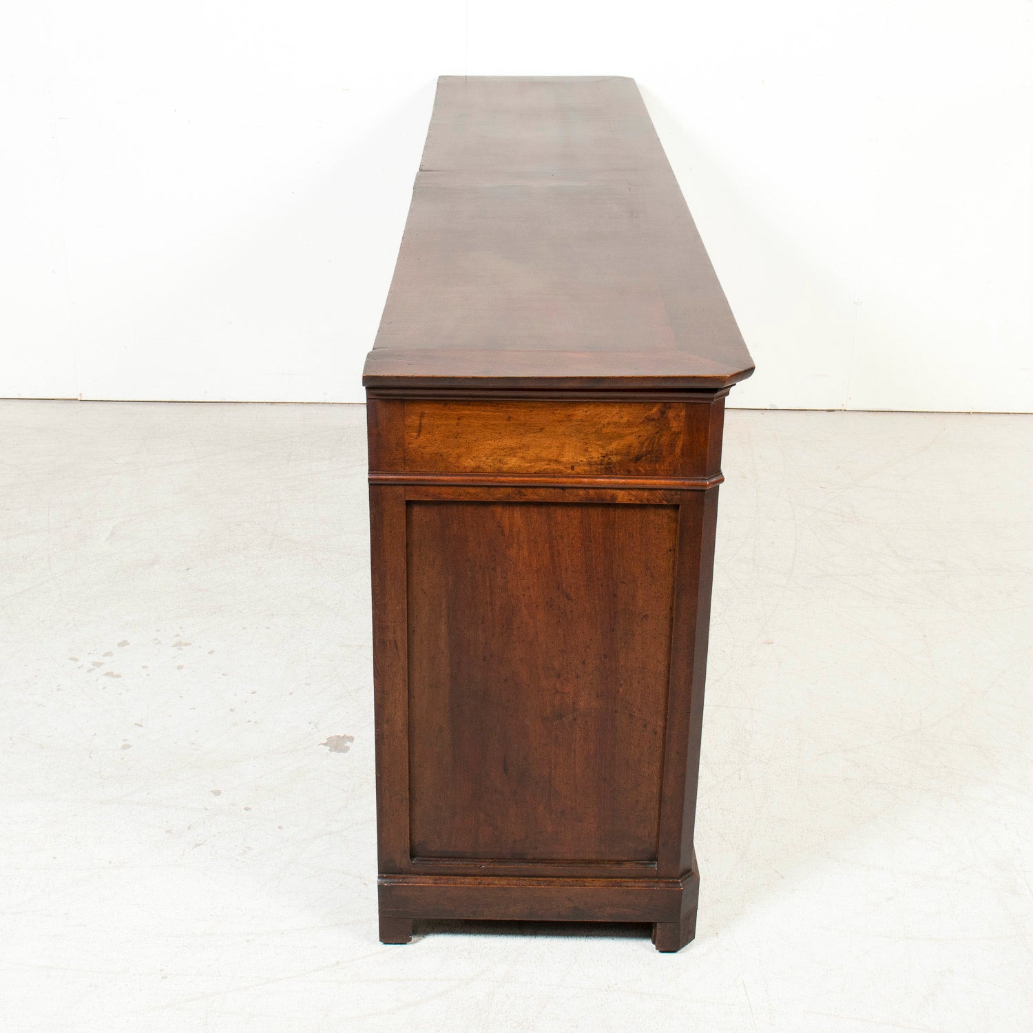 Large 19th Century French Louis Philippe Period Walnut Enfilade Buffet