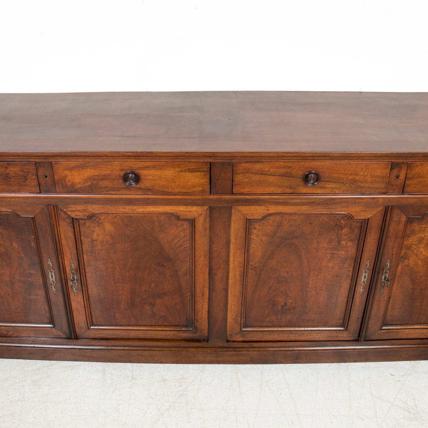 Large 19th Century French Louis Philippe Period Walnut Enfilade Buffet