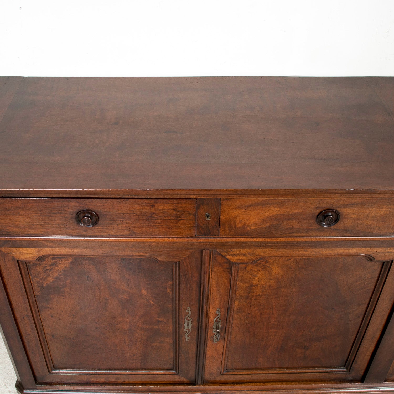 Large 19th Century French Louis Philippe Period Walnut Enfilade Buffet