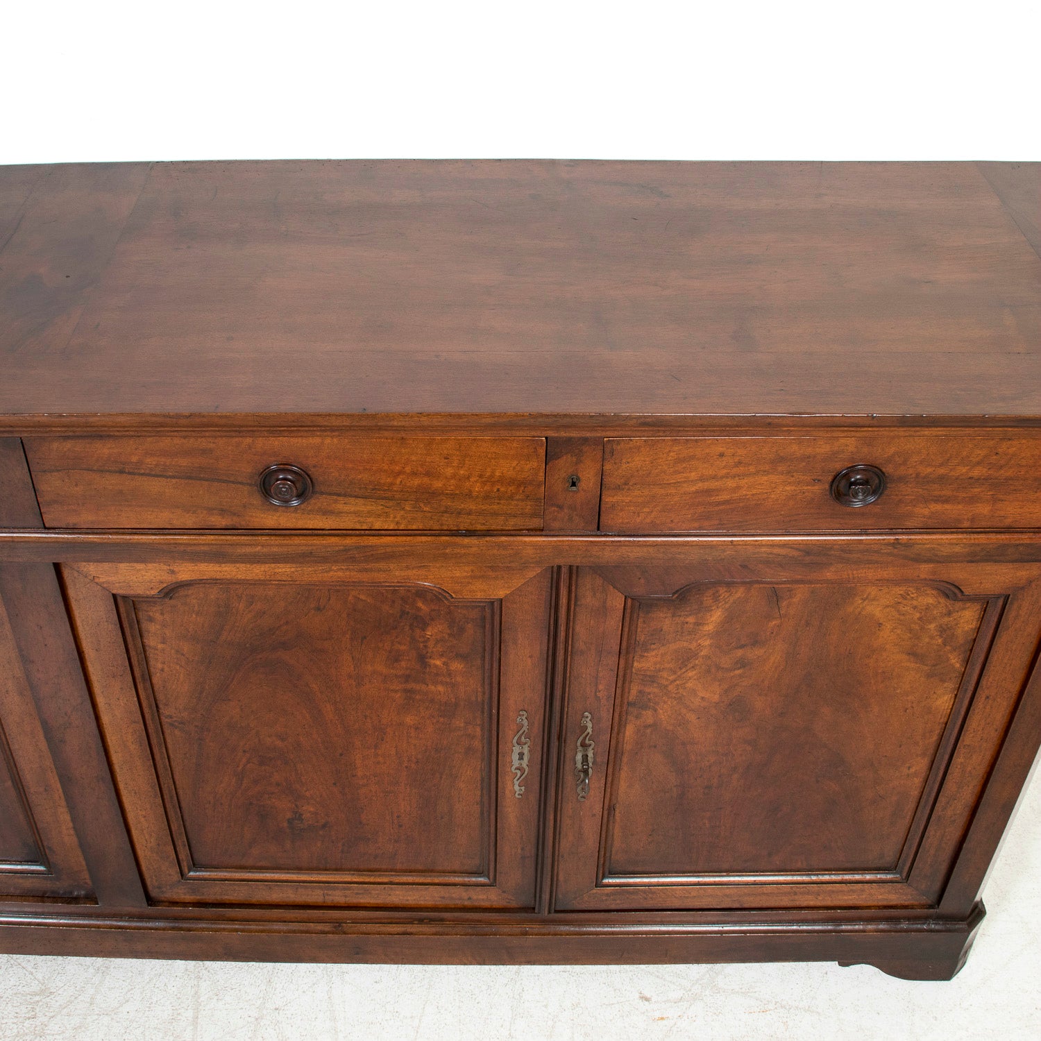 Large 19th Century French Louis Philippe Period Walnut Enfilade Buffet