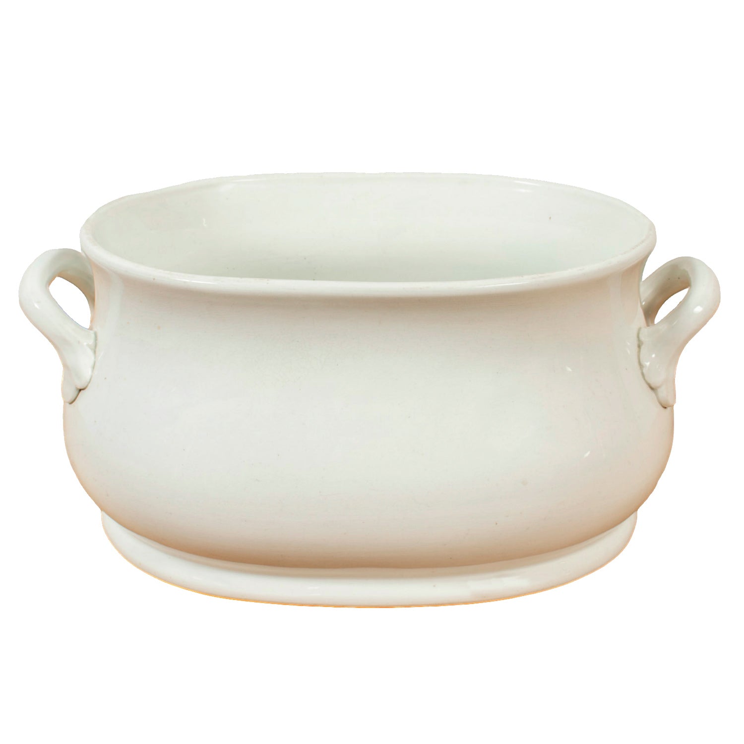 19th Century French Lunéville Opaque Faïence or French Ironstone Footbath, K&G Keller & Guérin