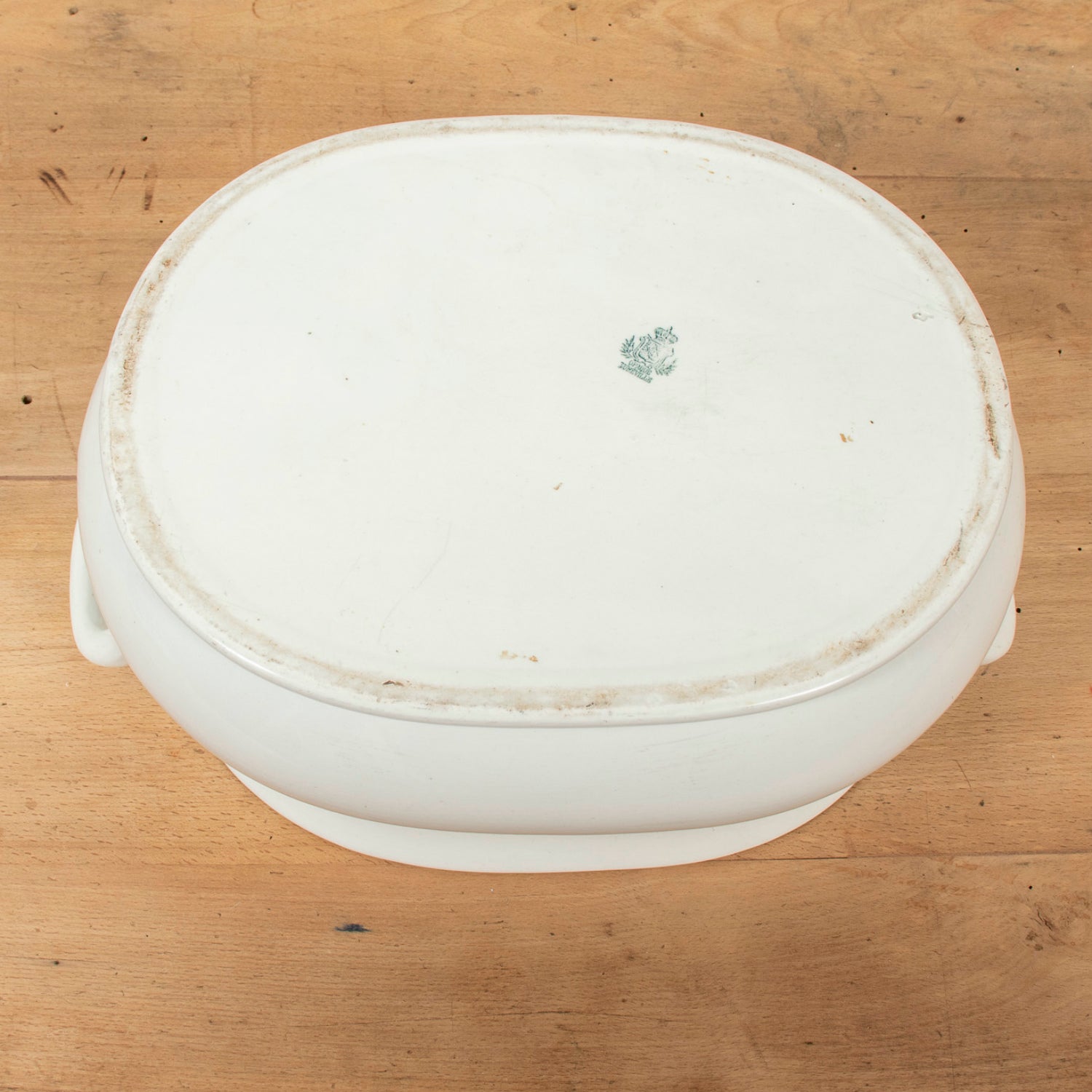 19th Century French Lunéville Opaque Faïence or French Ironstone Footbath, K&G Keller & Guérin