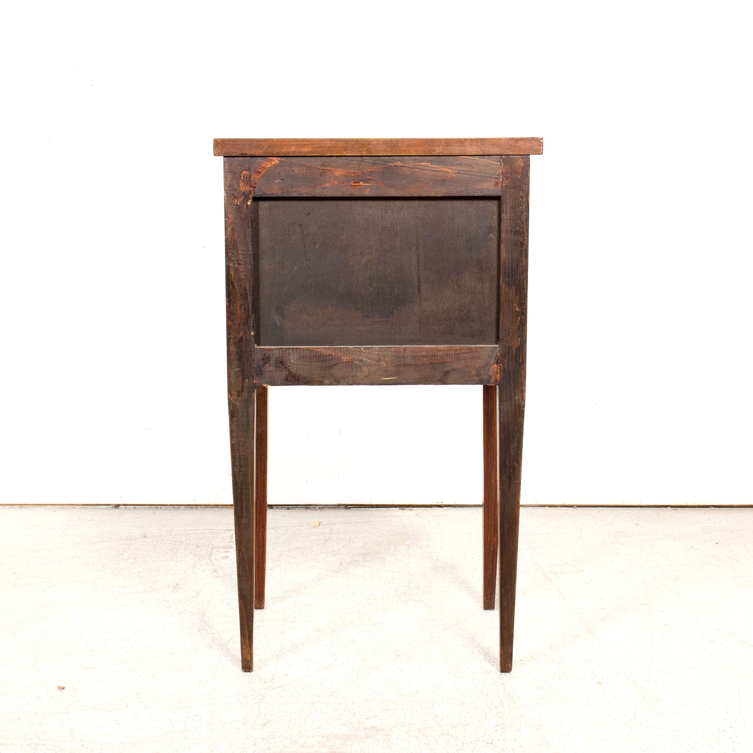 19th Century French Louis XVI Style Petite Walnut Commode or Side Table with Marquetry