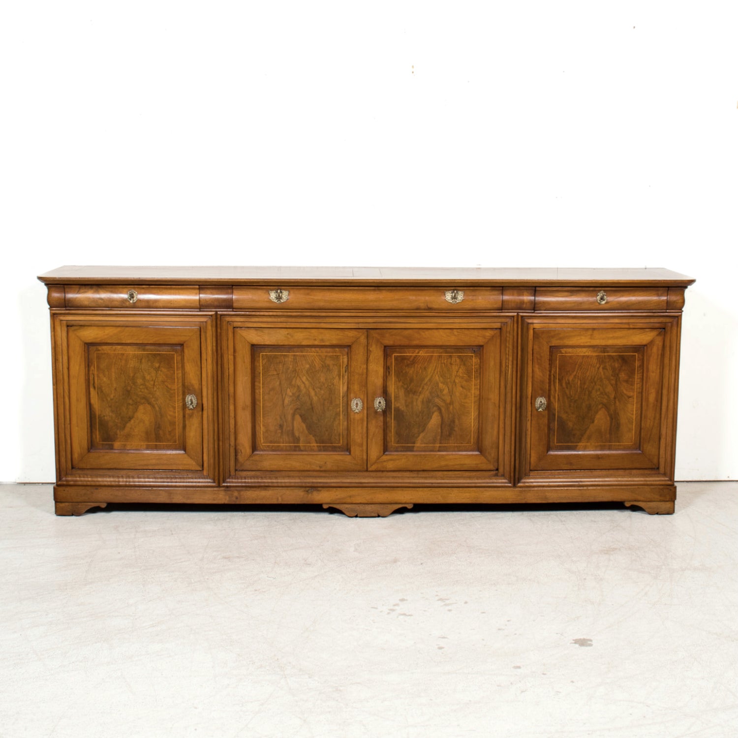 Grand 19th Century French Louis Philippe Period Cherrywood Lyonnaise Enfilade Buffet